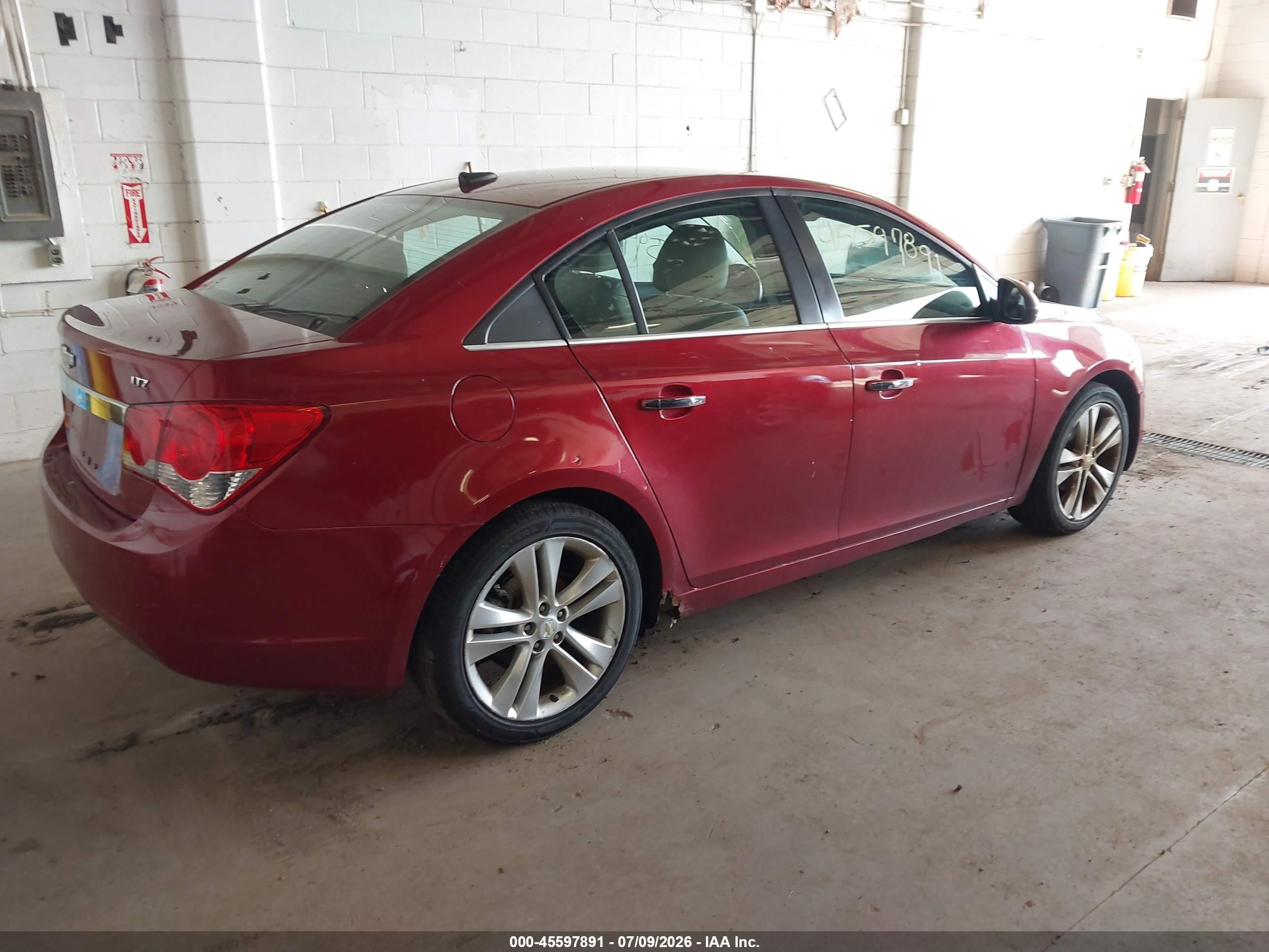 2011 Chevrolet Cruze Ltz Maroon vin: 1G1PH5S91B7160021