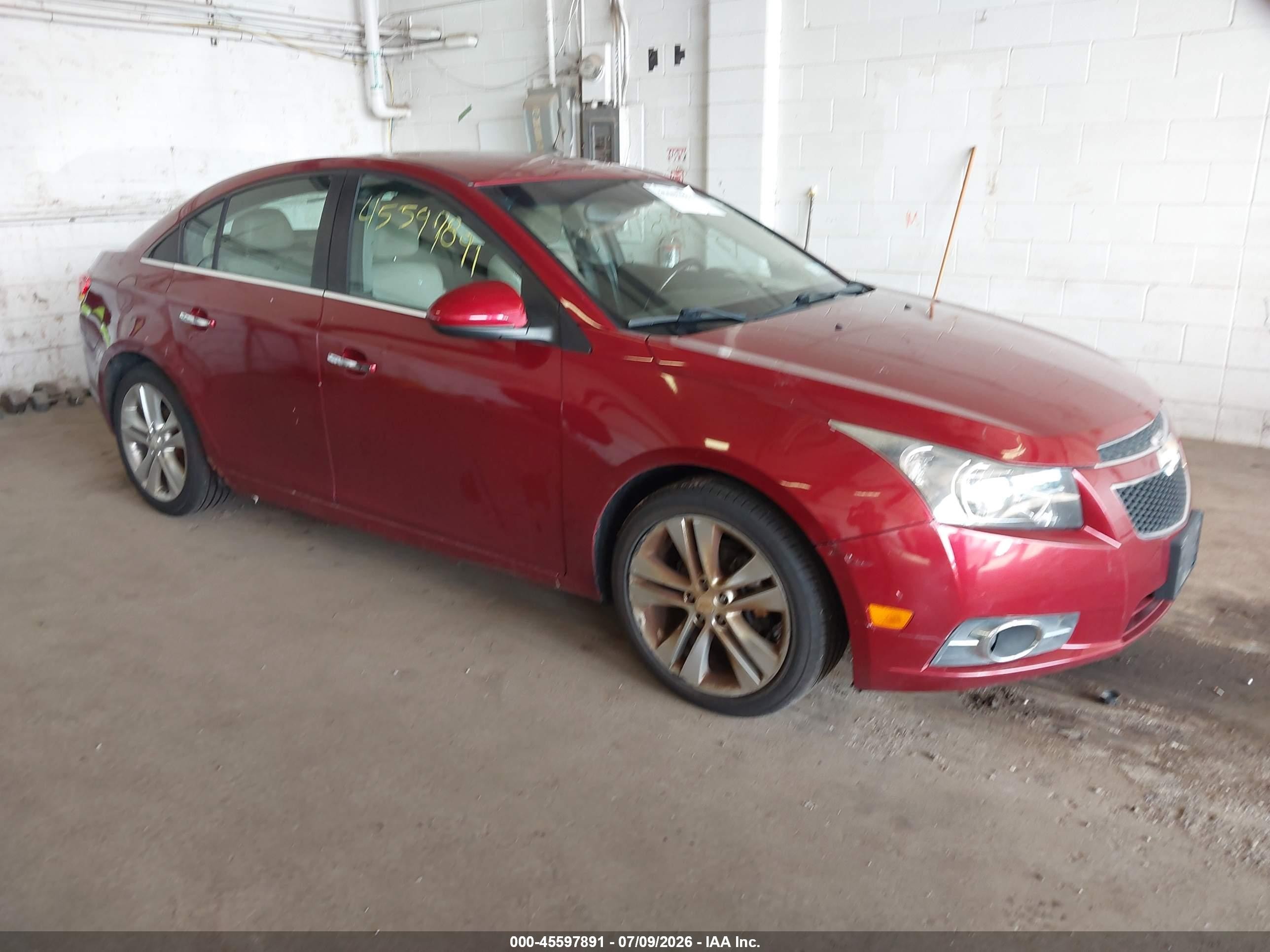 2011 Chevrolet Cruze Ltz Maroon vin: 1G1PH5S91B7160021