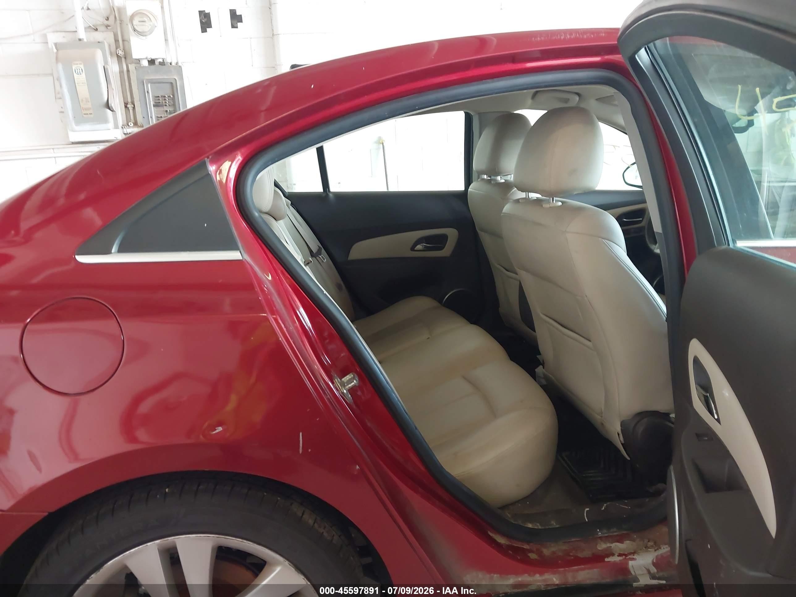 2011 Chevrolet Cruze Ltz Maroon vin: 1G1PH5S91B7160021