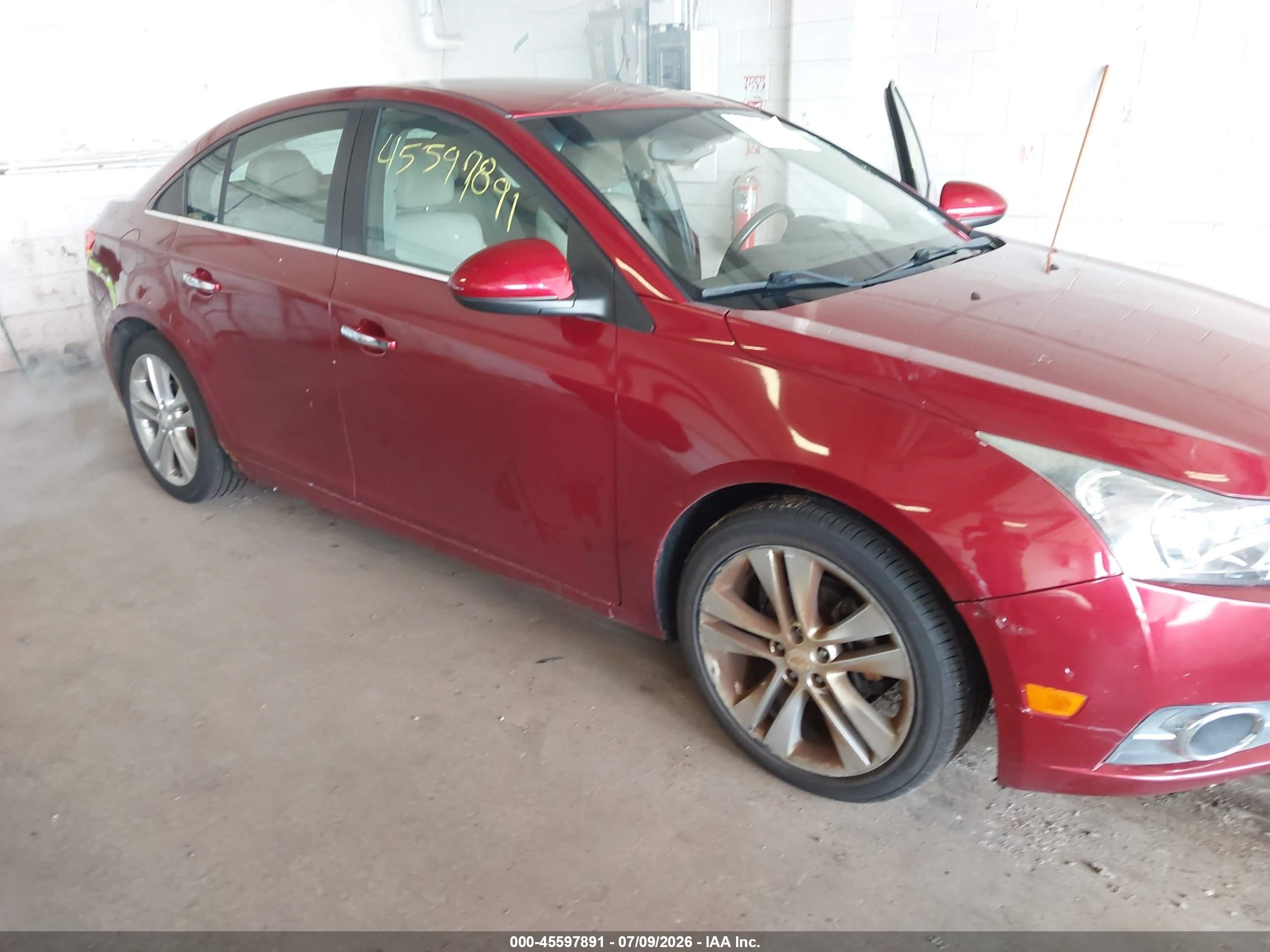 2011 Chevrolet Cruze Ltz Maroon vin: 1G1PH5S91B7160021