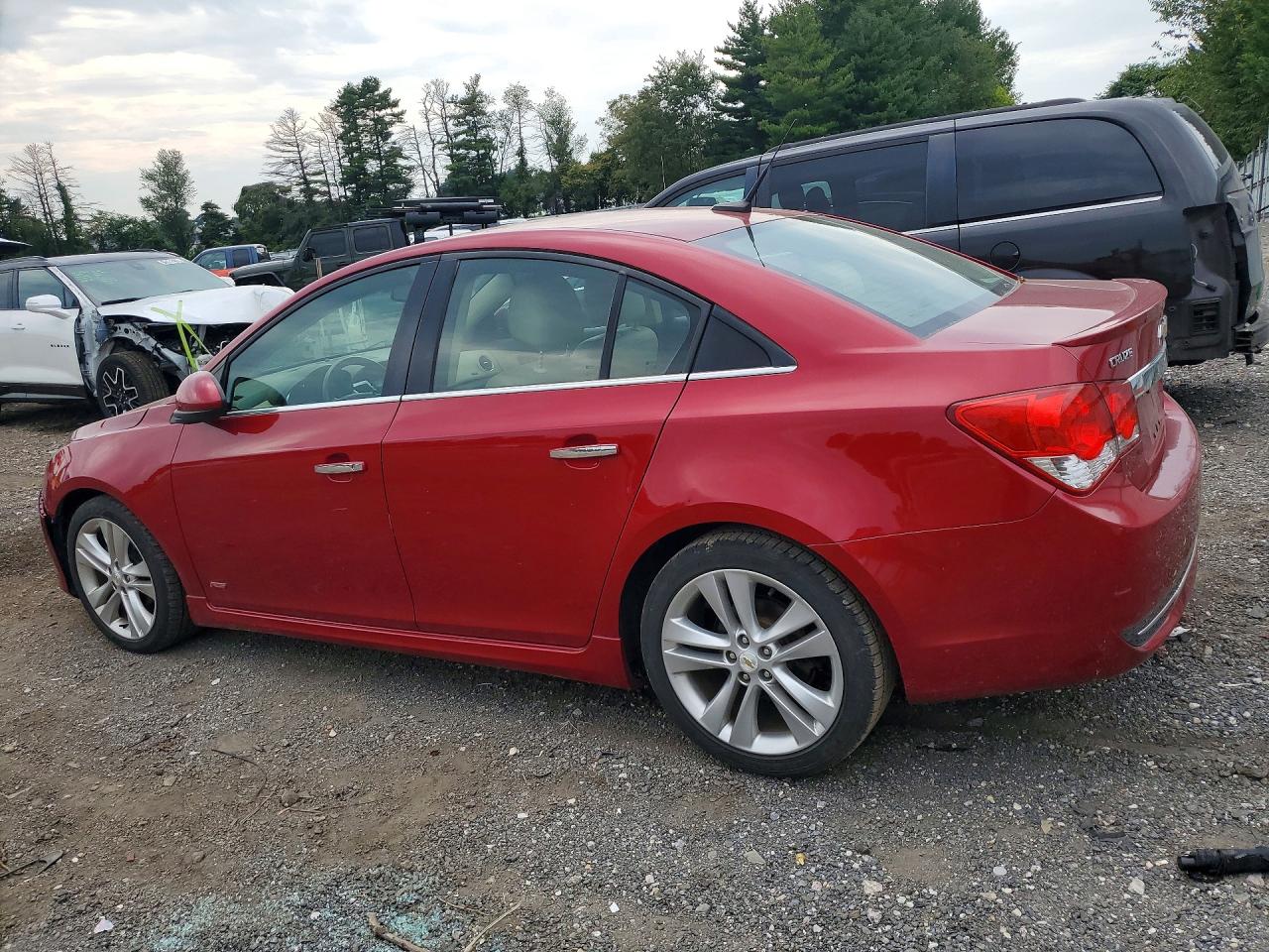 2011 Chevrolet Cruze Ltz Red vin: 1G1PH5S92B7188118