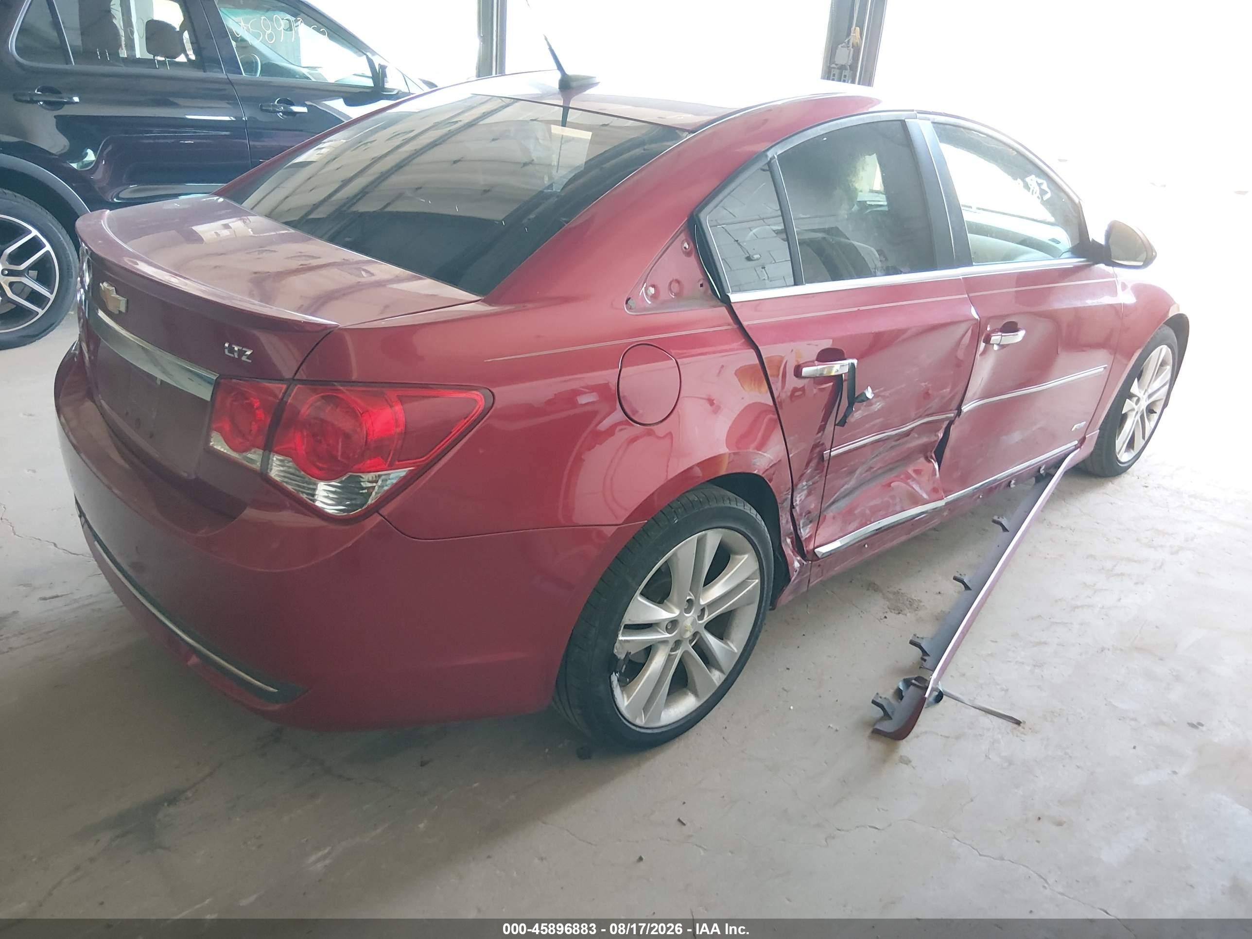 2011 Chevrolet Cruze Ltz Red vin: 1G1PH5S92B7203720