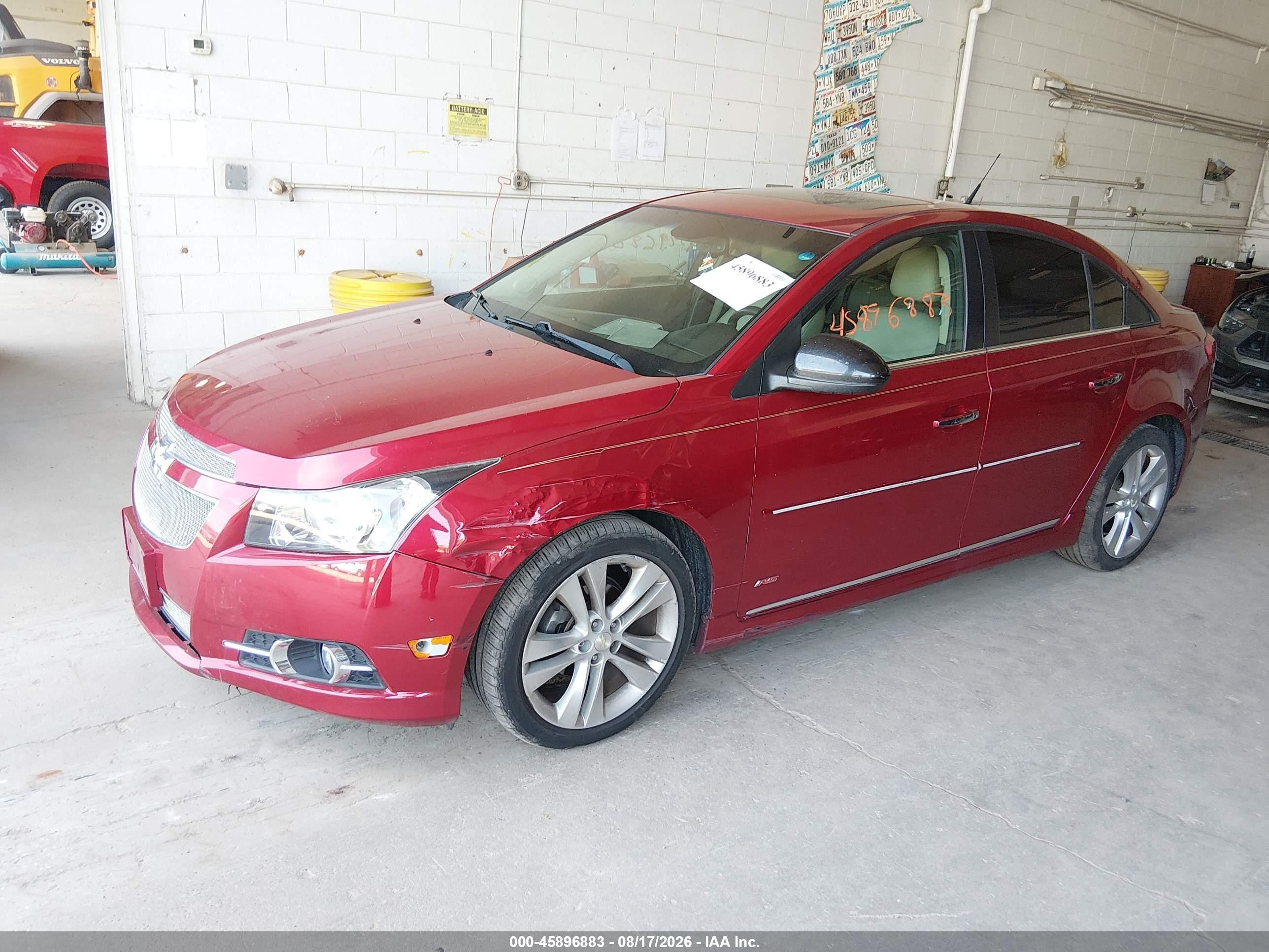 2011 Chevrolet Cruze Ltz Red vin: 1G1PH5S92B7203720