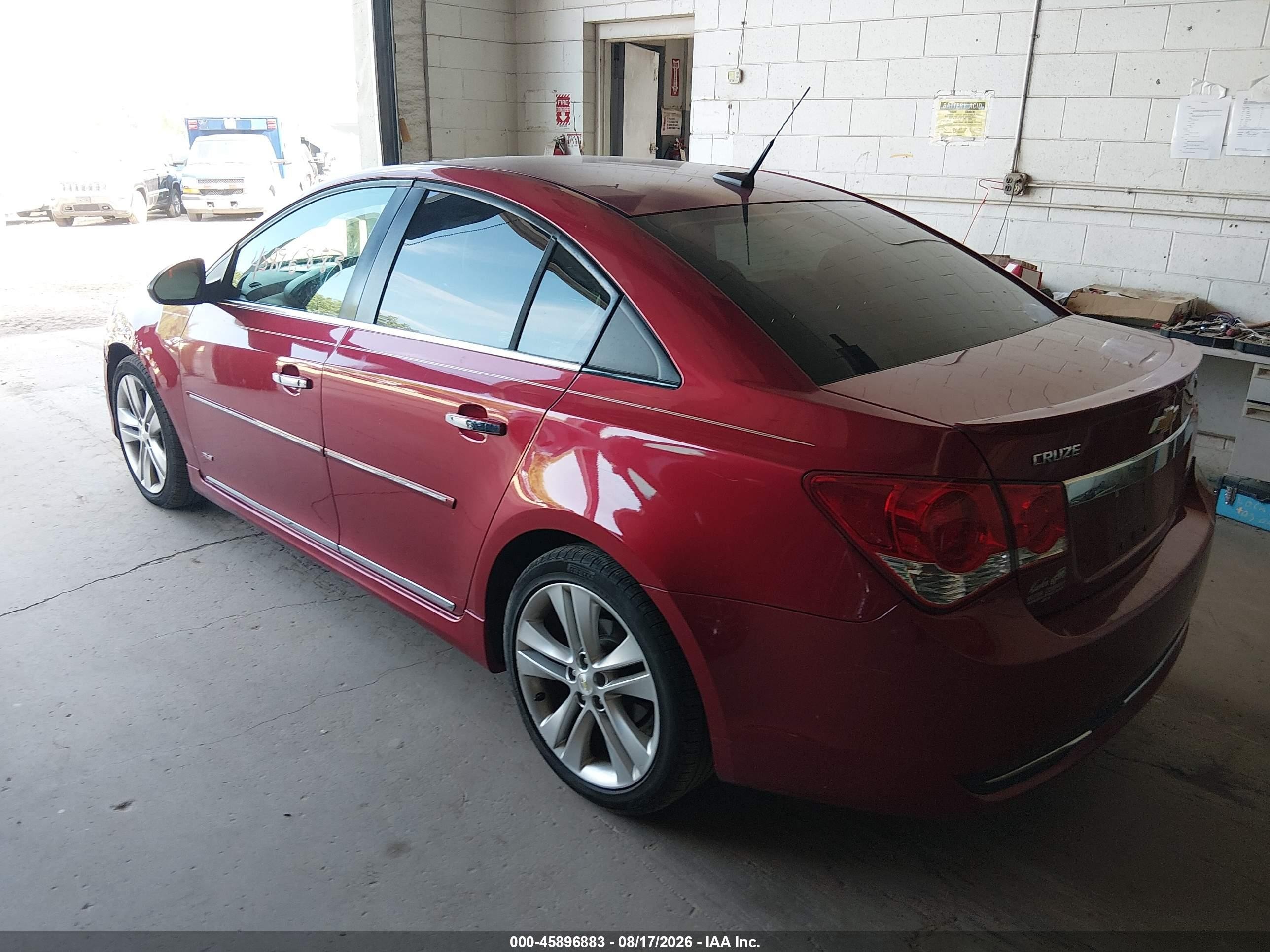 2011 Chevrolet Cruze Ltz Red vin: 1G1PH5S92B7203720