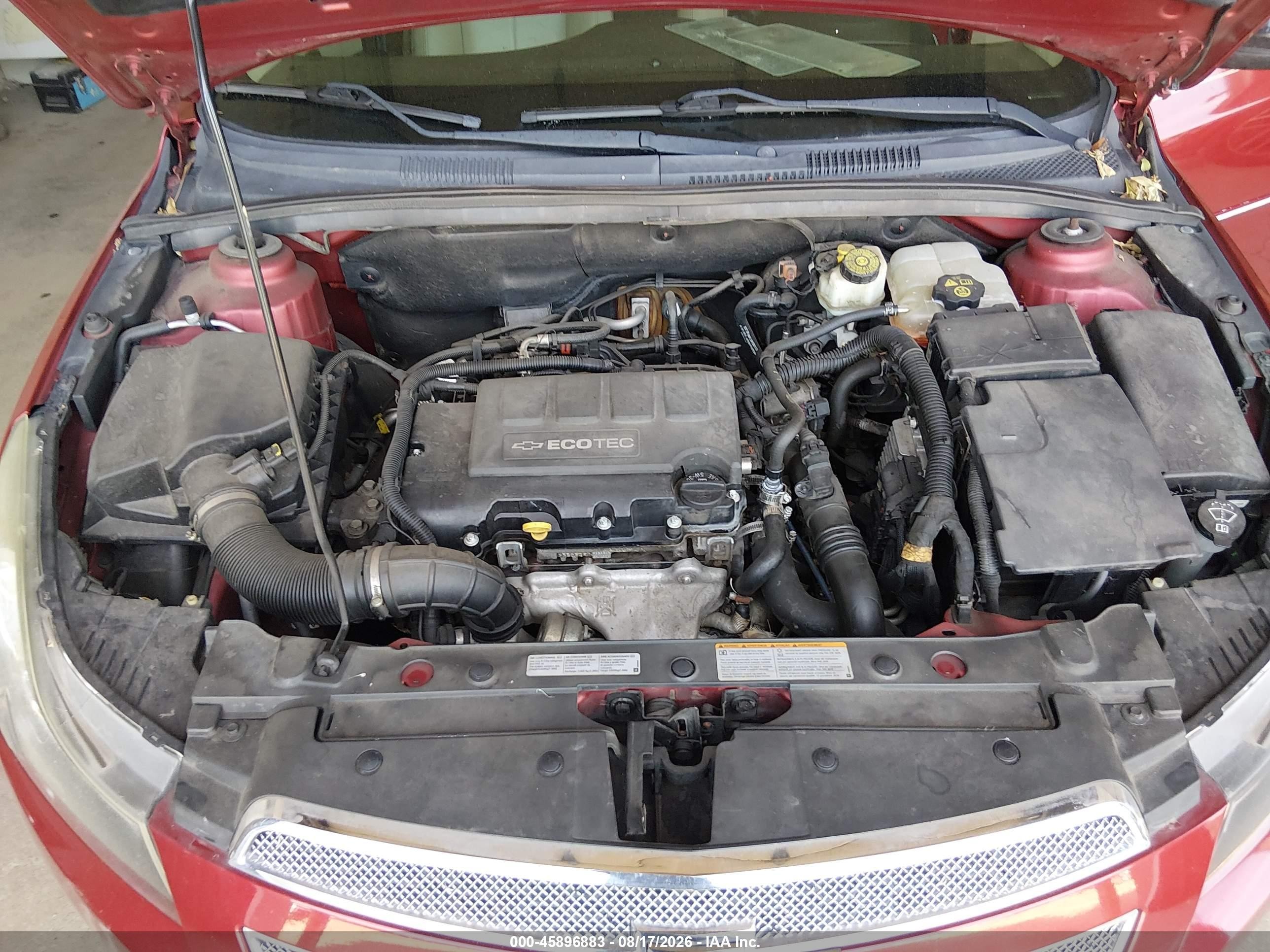 2011 Chevrolet Cruze Ltz Red vin: 1G1PH5S92B7203720