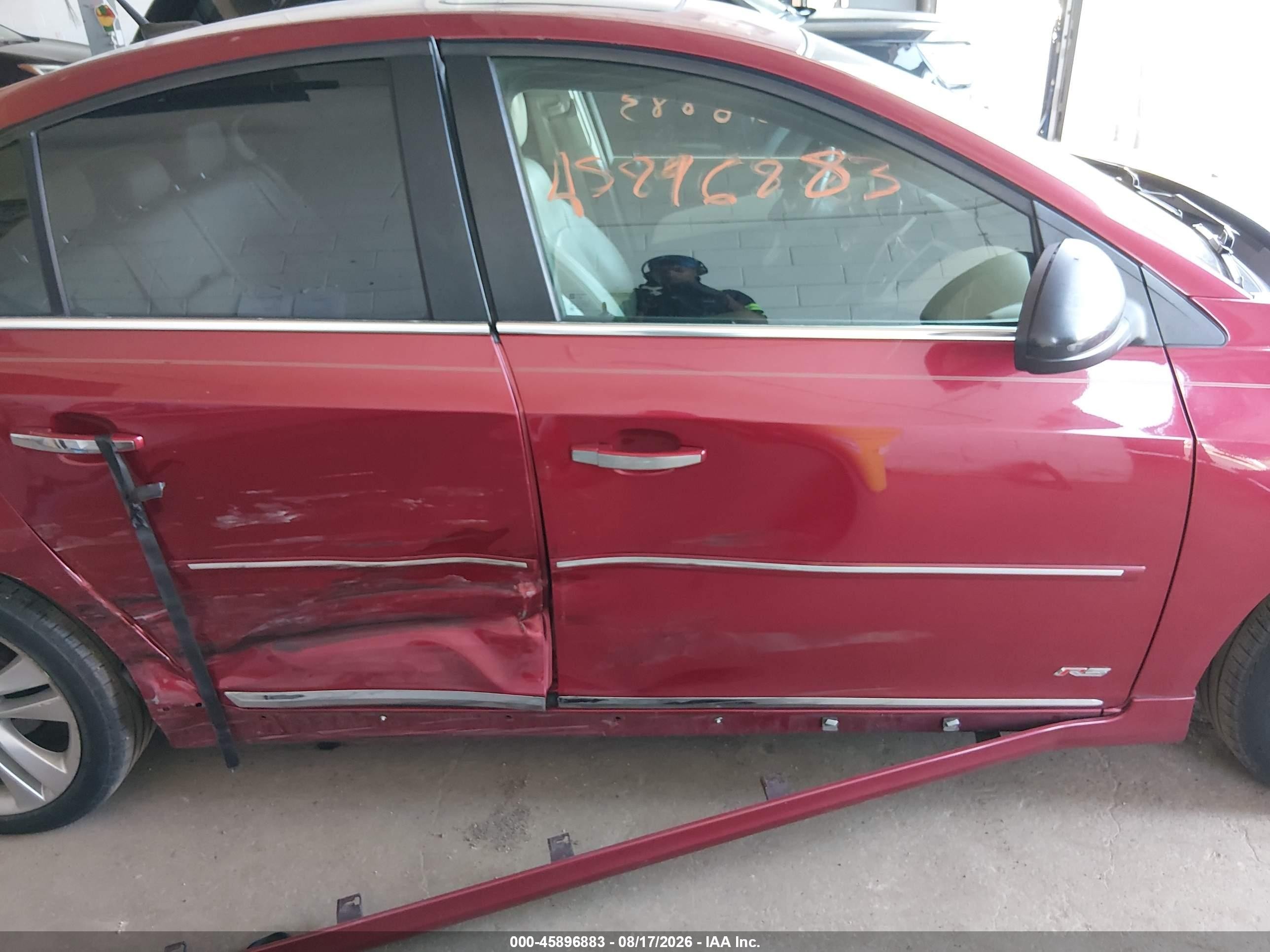 2011 Chevrolet Cruze Ltz Red vin: 1G1PH5S92B7203720