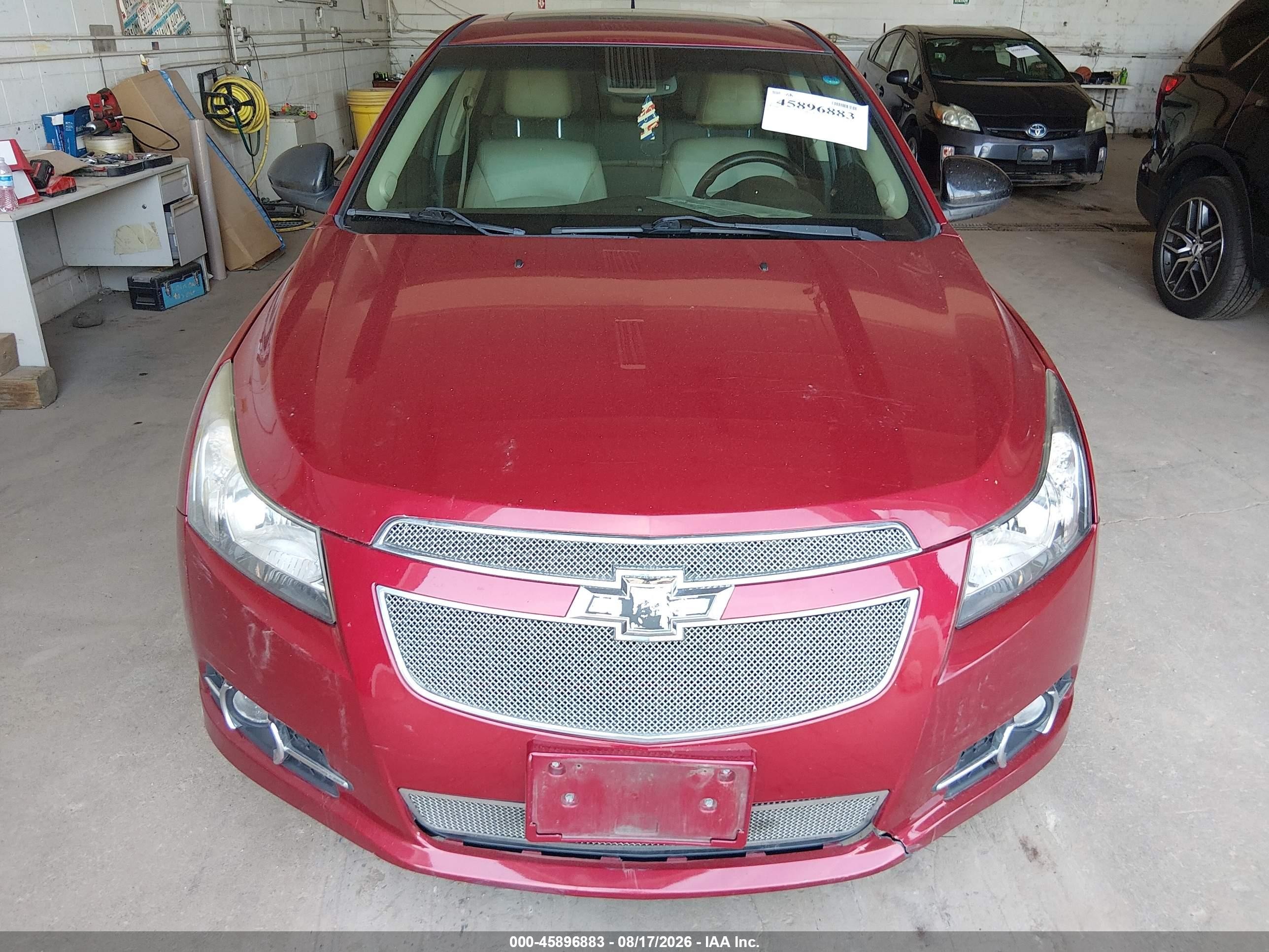2011 Chevrolet Cruze Ltz Red vin: 1G1PH5S92B7203720