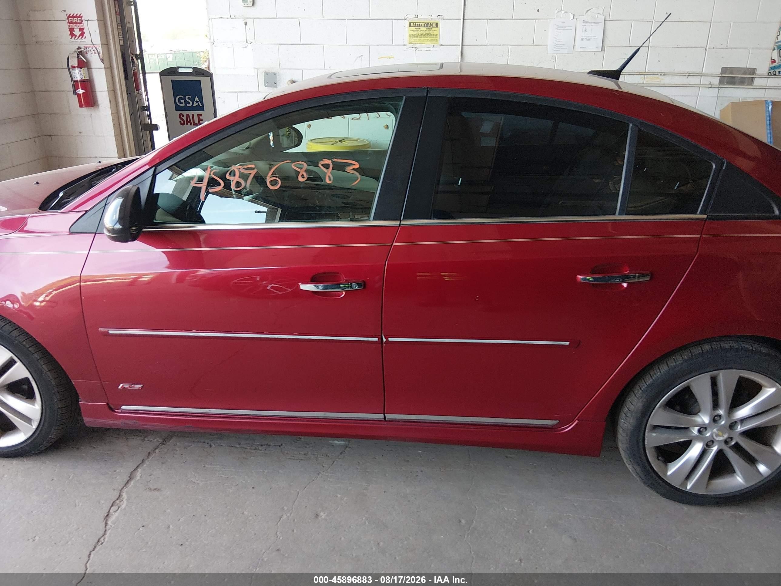 2011 Chevrolet Cruze Ltz Red vin: 1G1PH5S92B7203720