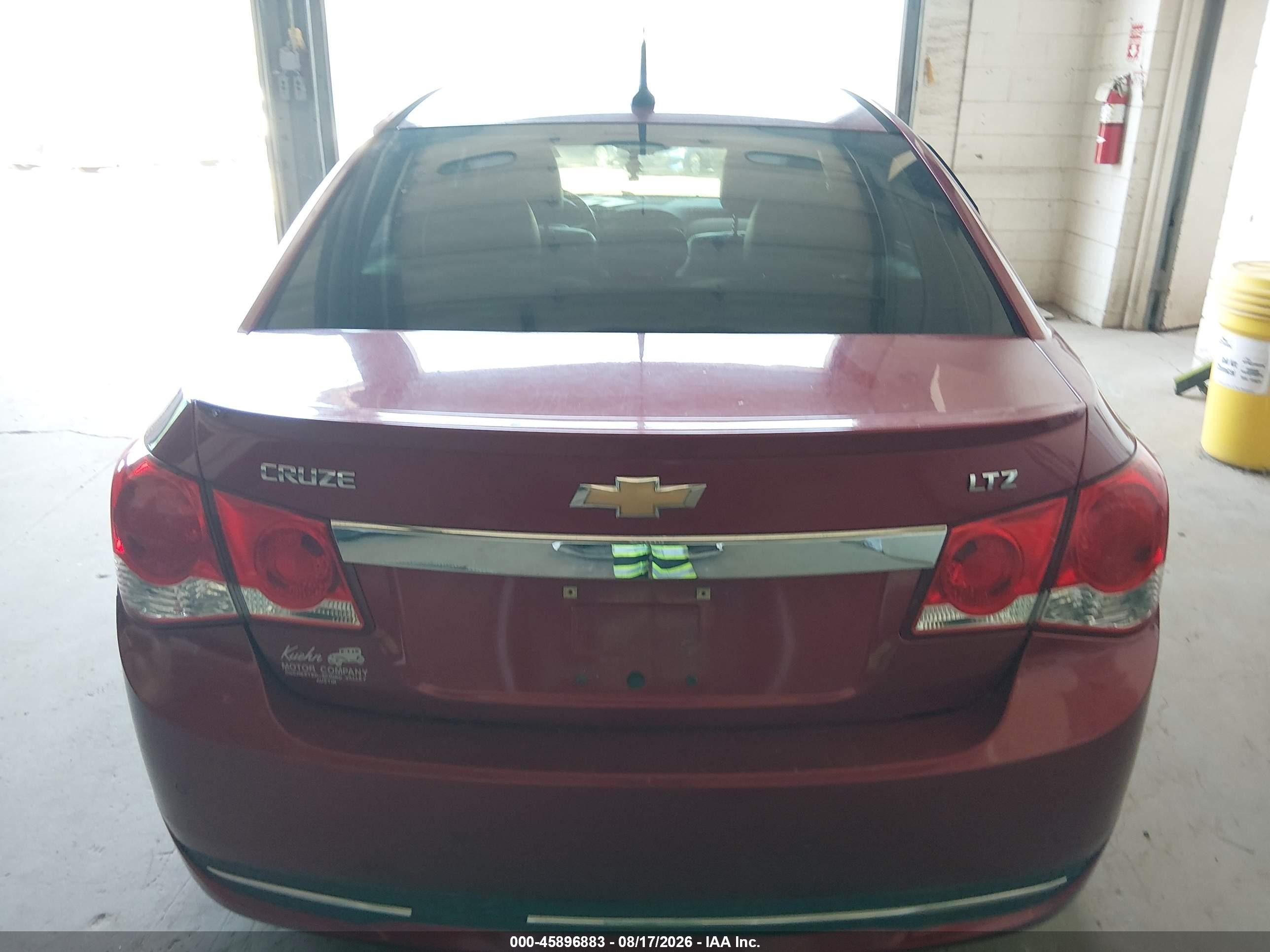 2011 Chevrolet Cruze Ltz Red vin: 1G1PH5S92B7203720