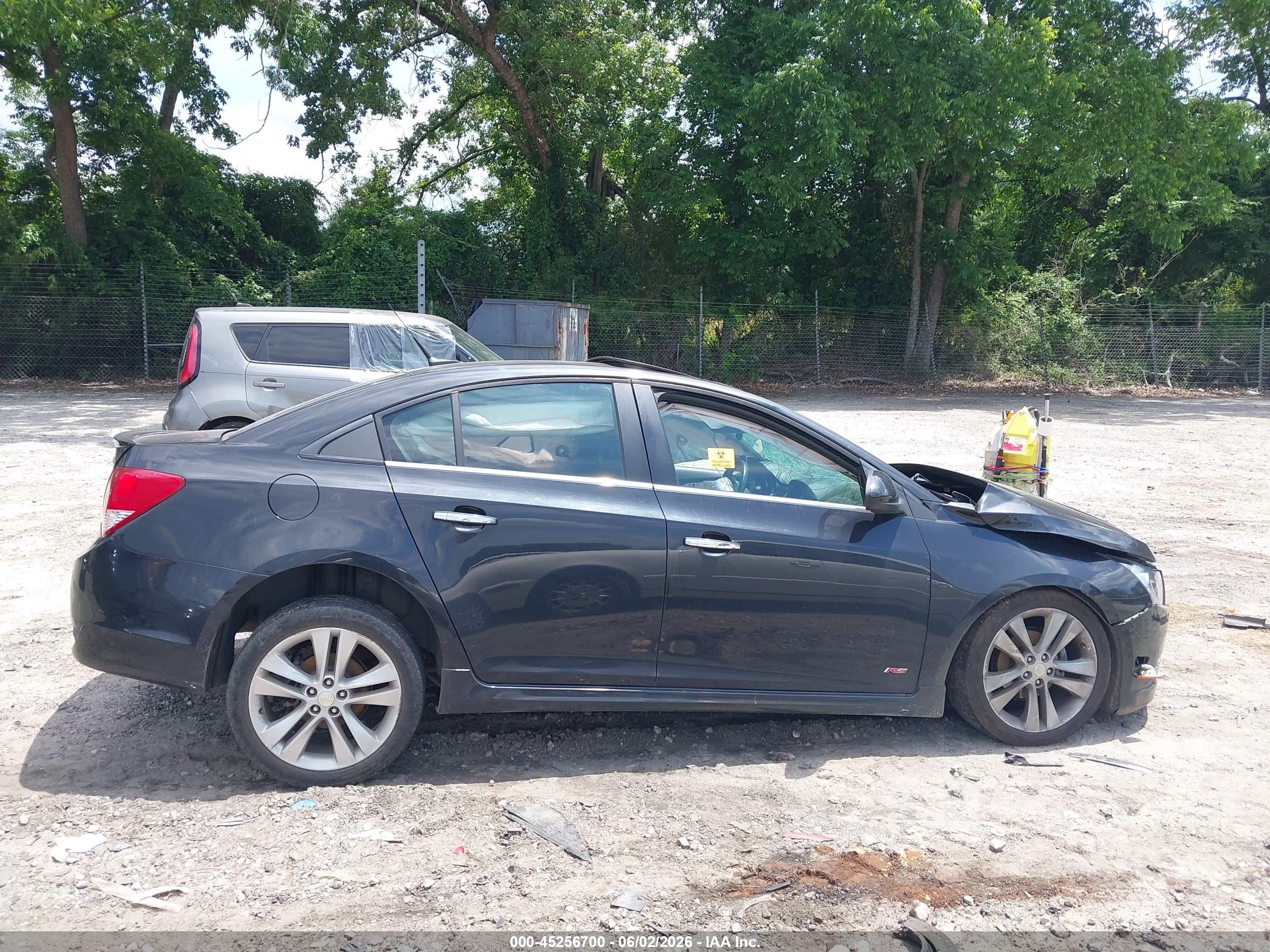 2011 Chevrolet Cruze Ltz Black vin: 1G1PH5S92B7210571