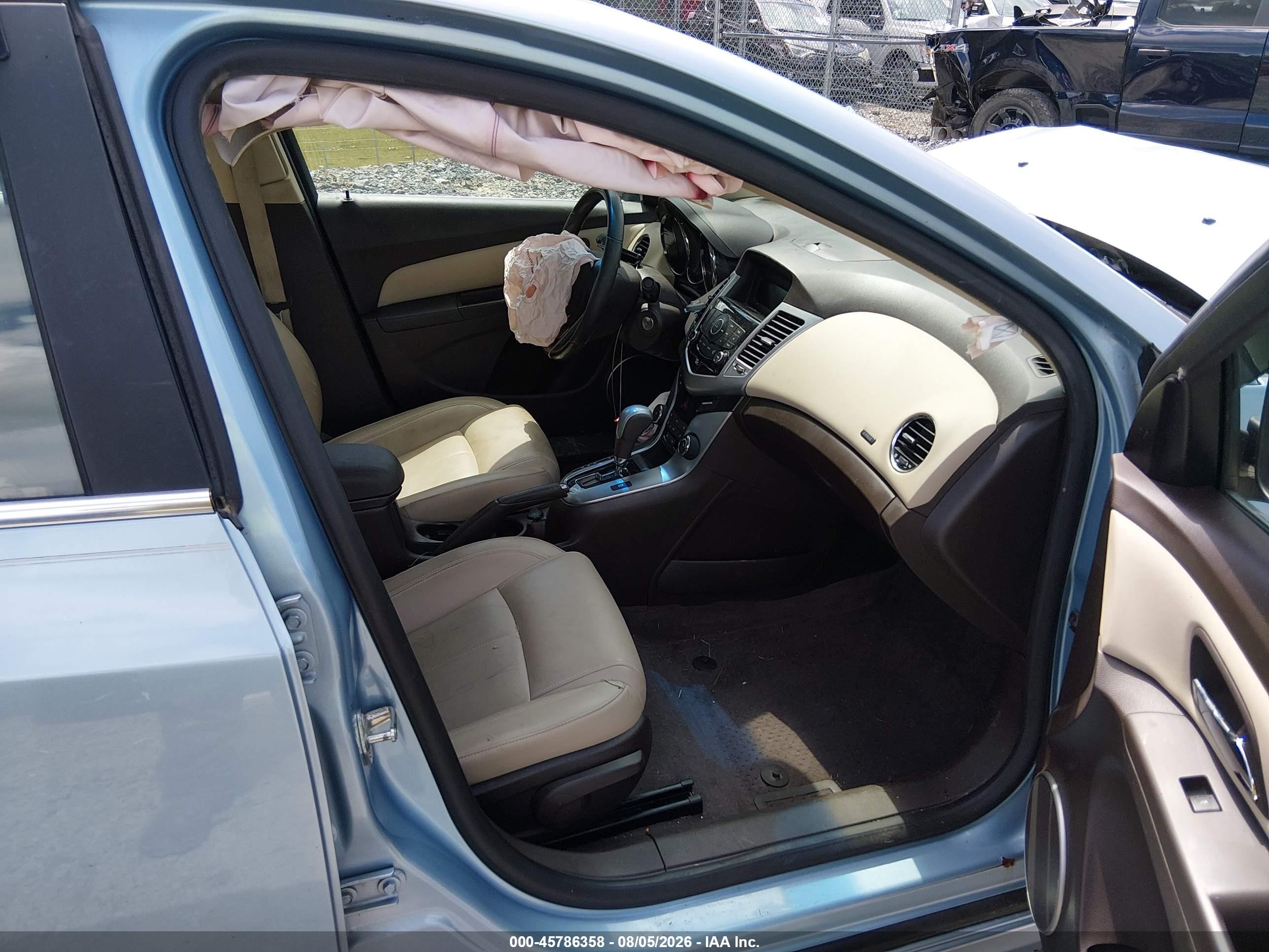 2011 Chevrolet Cruze Ltz Light Blue vin: 1G1PH5S92B7243165