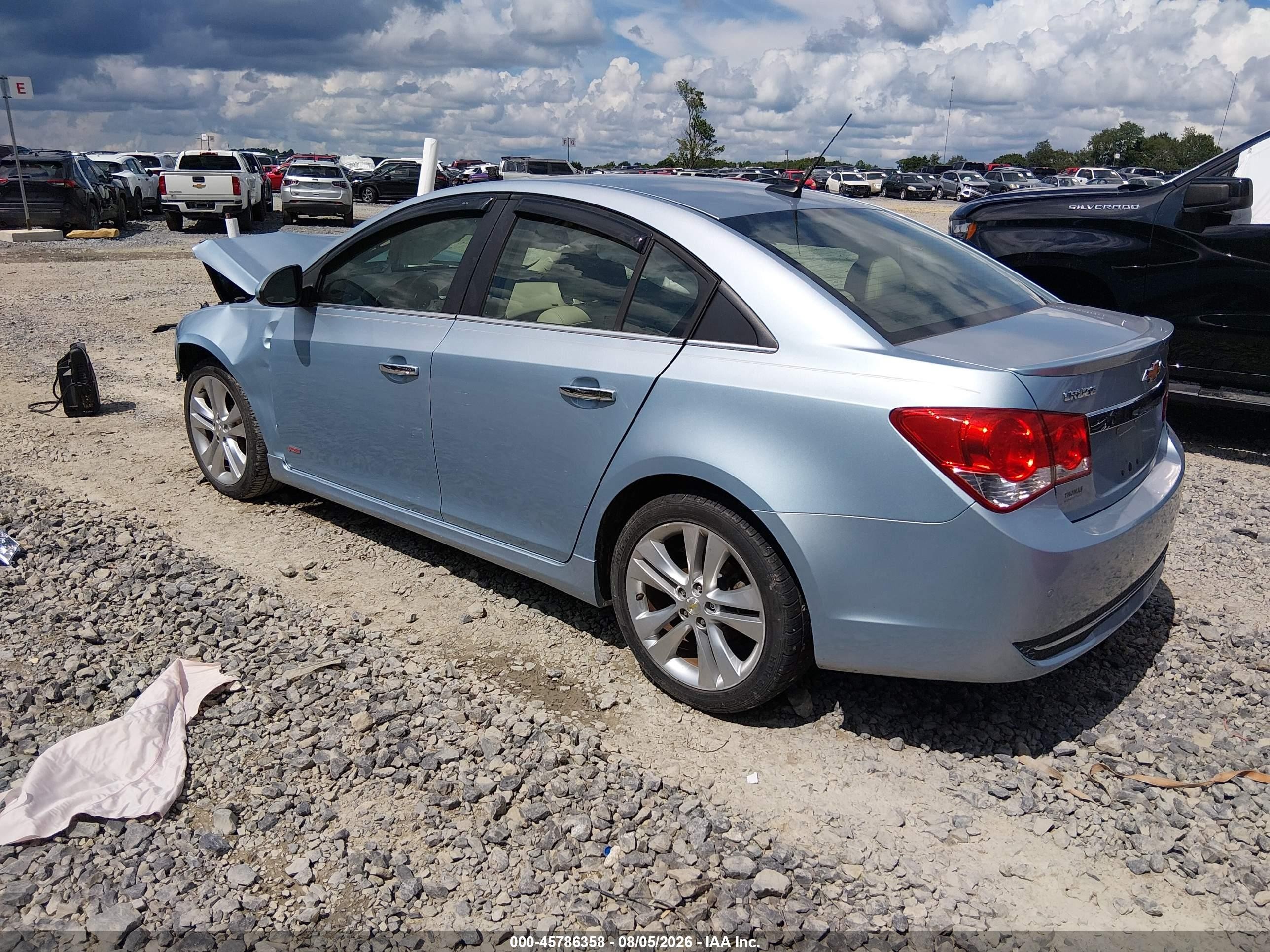 2011 Chevrolet Cruze Ltz Light Blue vin: 1G1PH5S92B7243165