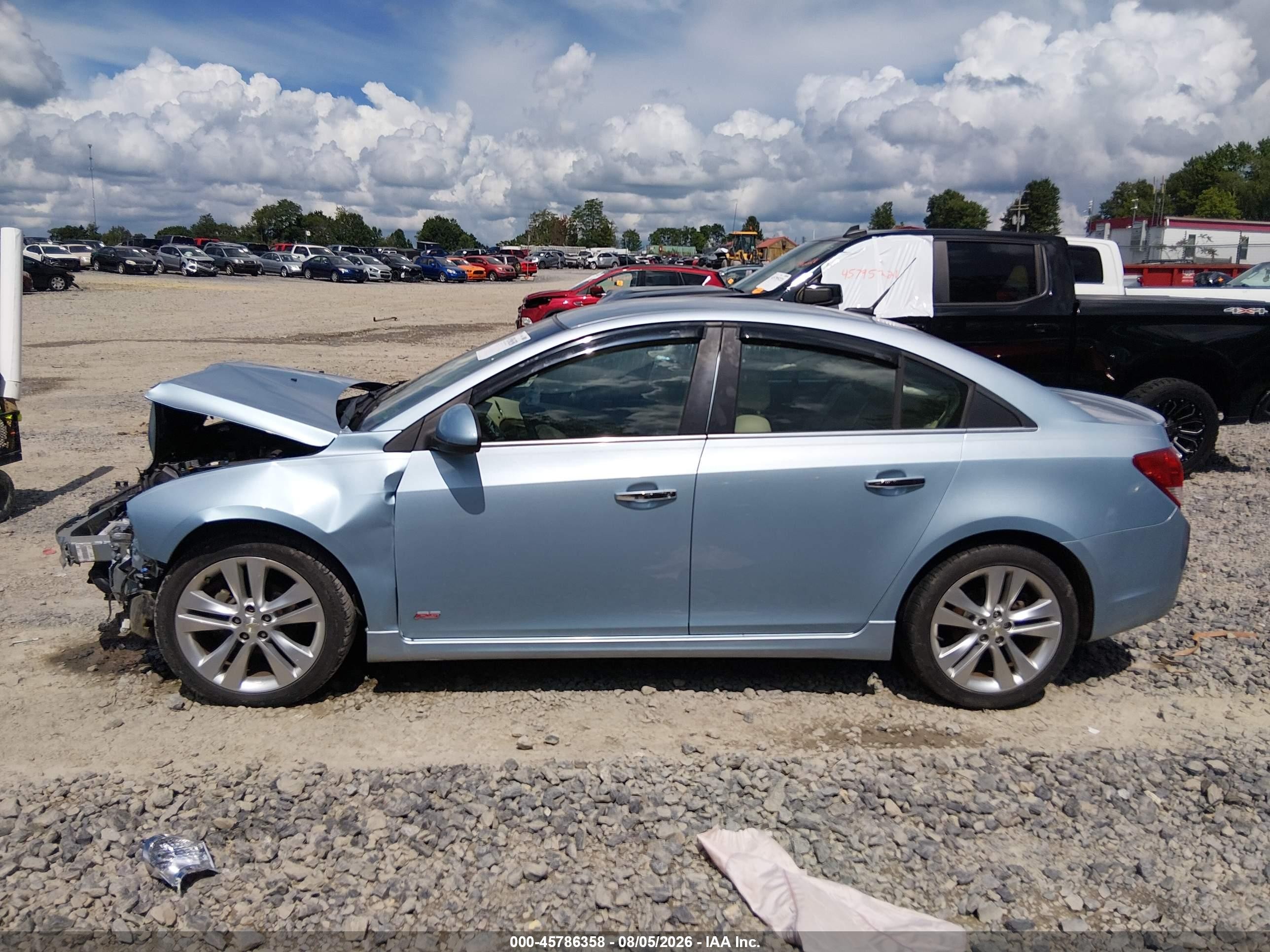 2011 Chevrolet Cruze Ltz Light Blue vin: 1G1PH5S92B7243165