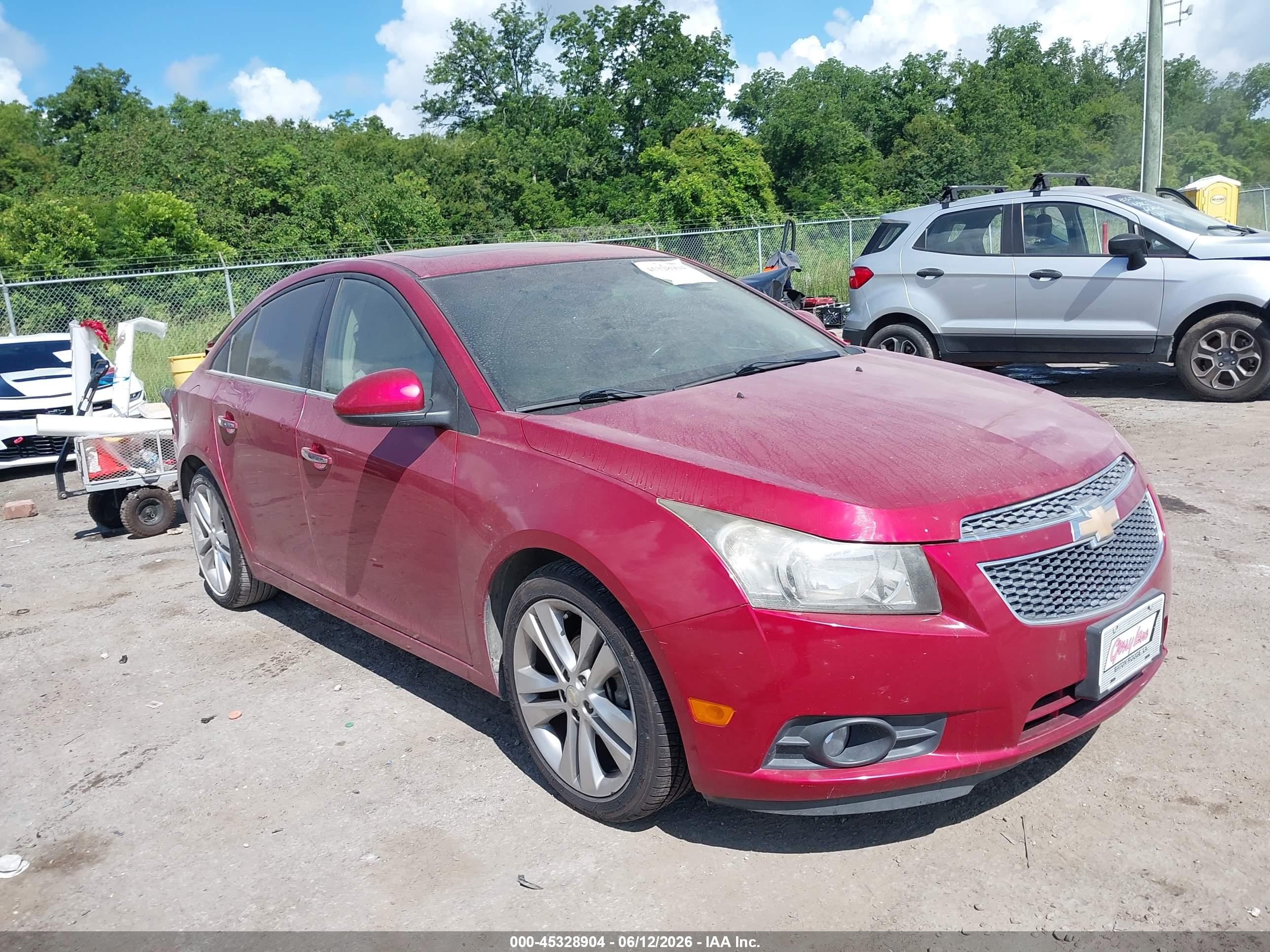 2011 Chevrolet Cruze Ltz Red vin: 1G1PH5S94B7138546