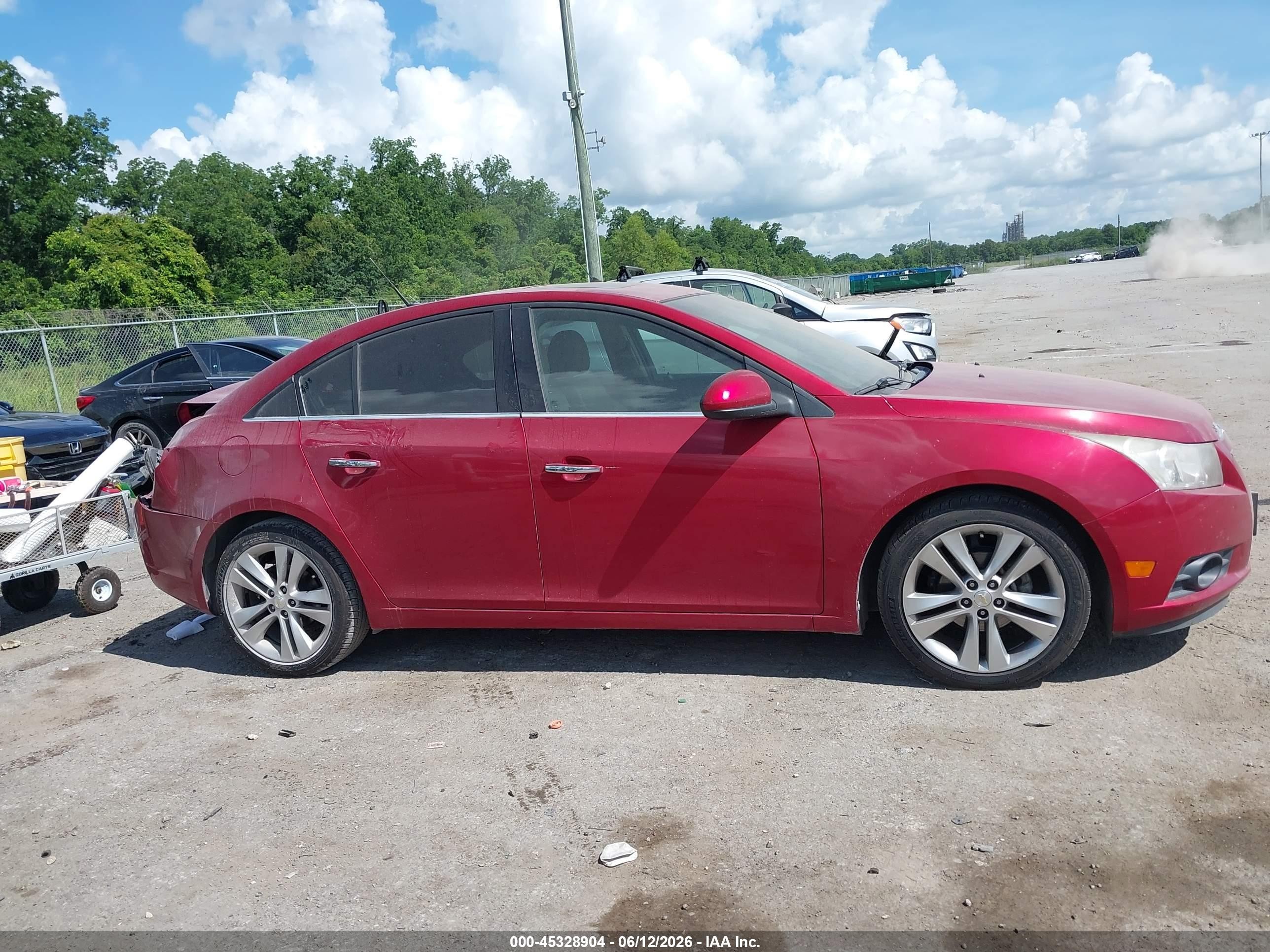 2011 Chevrolet Cruze Ltz Red vin: 1G1PH5S94B7138546