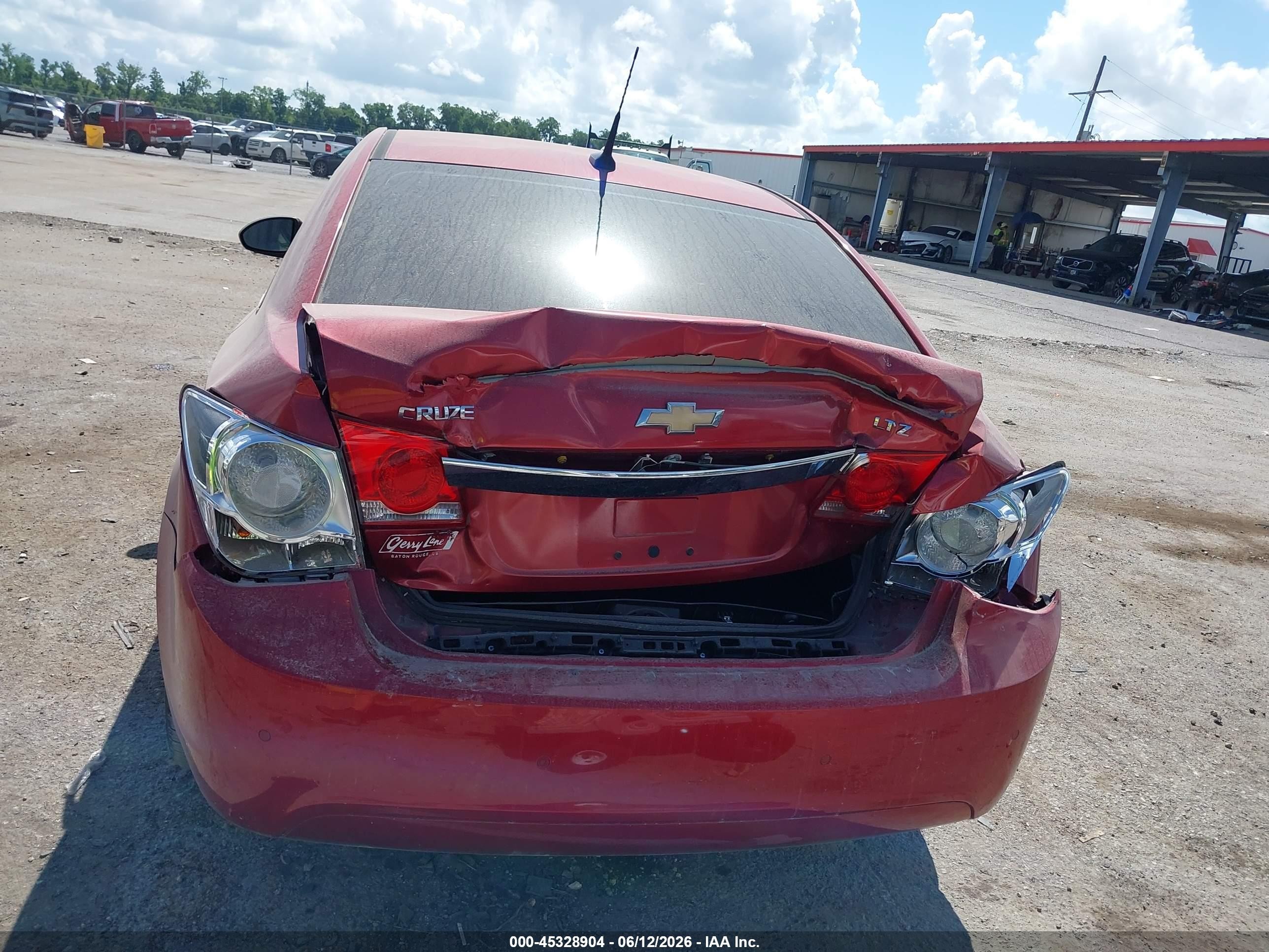 2011 Chevrolet Cruze Ltz Red vin: 1G1PH5S94B7138546