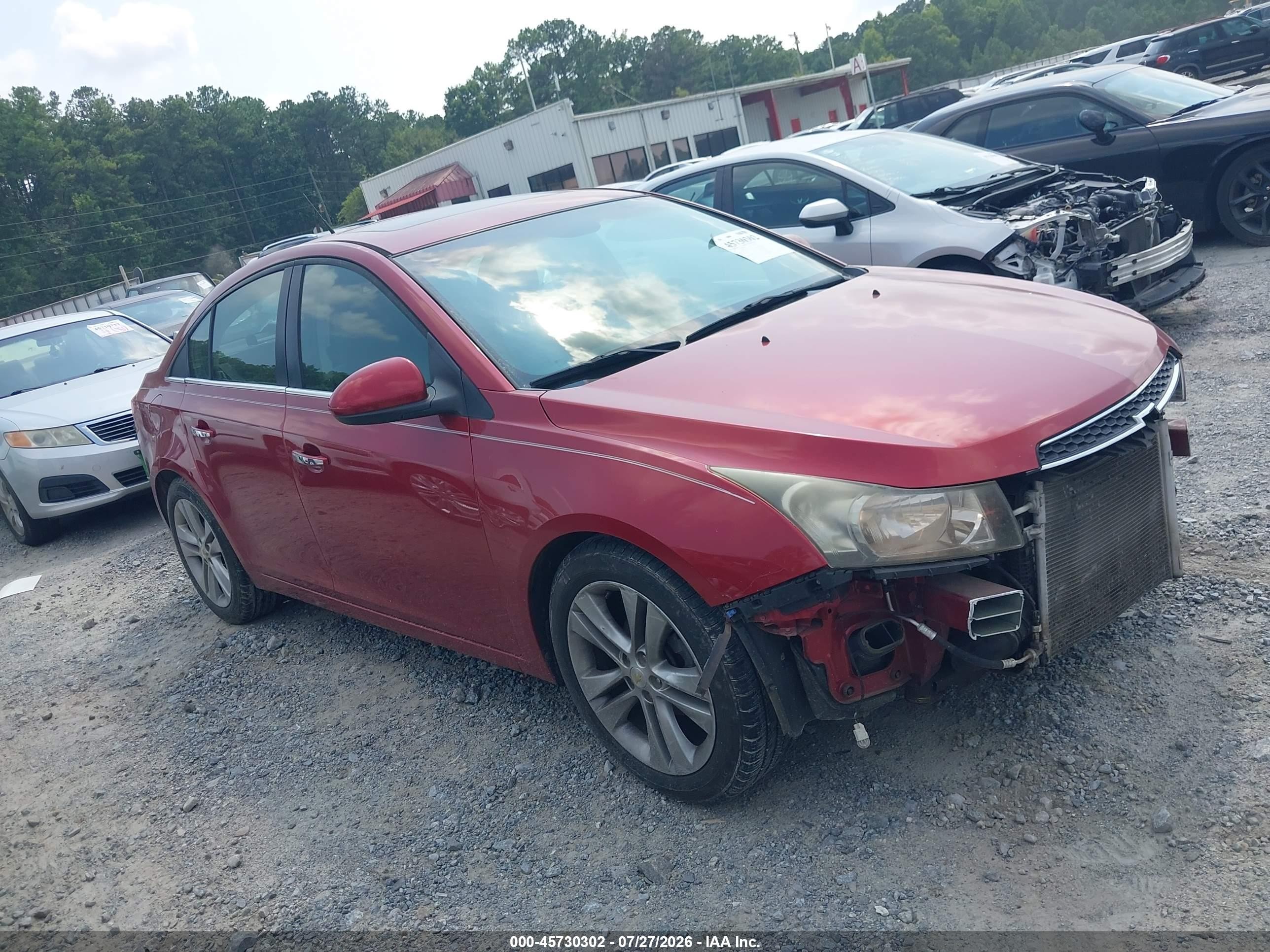 2011 Chevrolet Cruze Ltz Red vin: 1G1PH5S94B7140877
