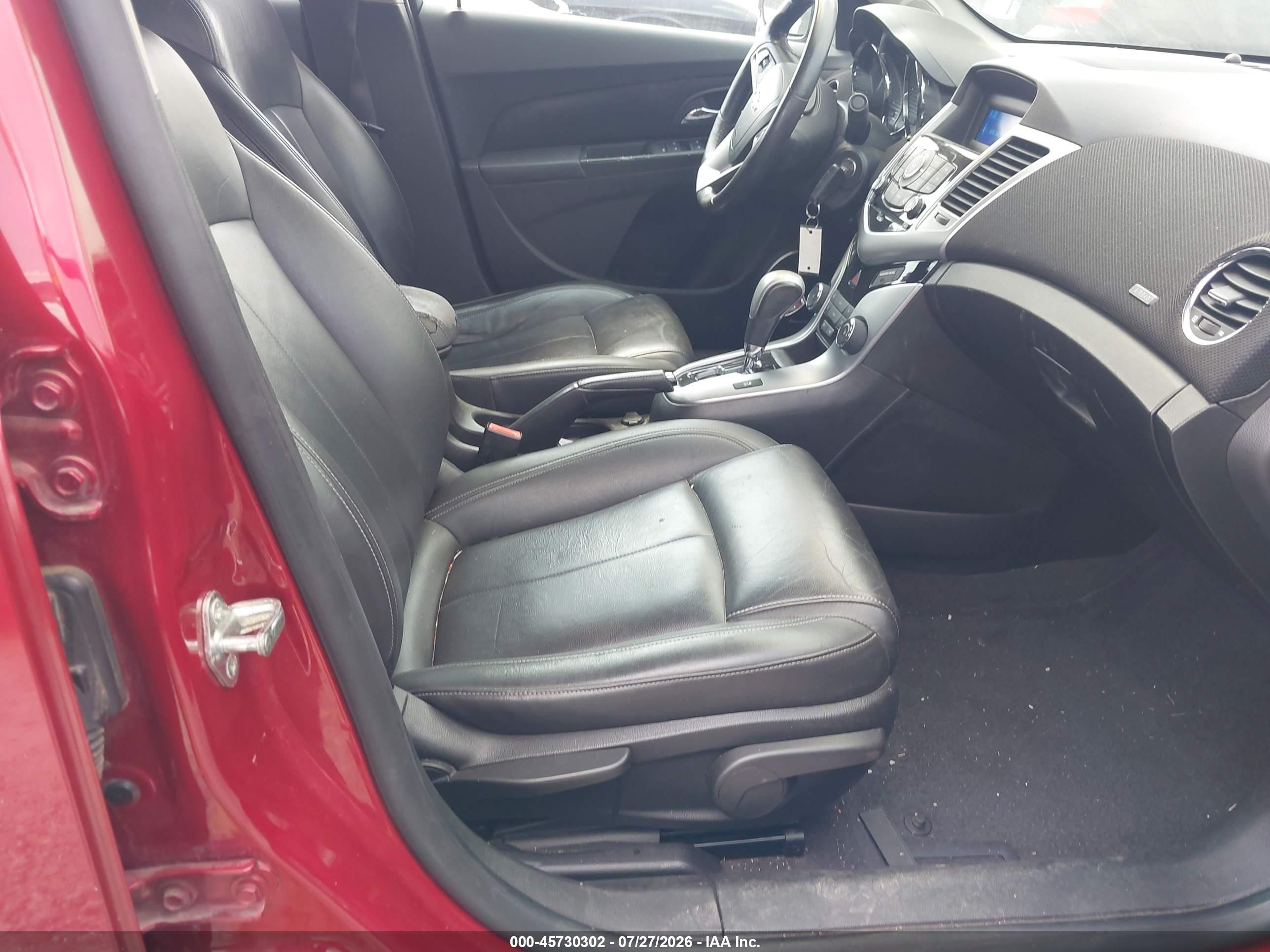 2011 Chevrolet Cruze Ltz Red vin: 1G1PH5S94B7140877