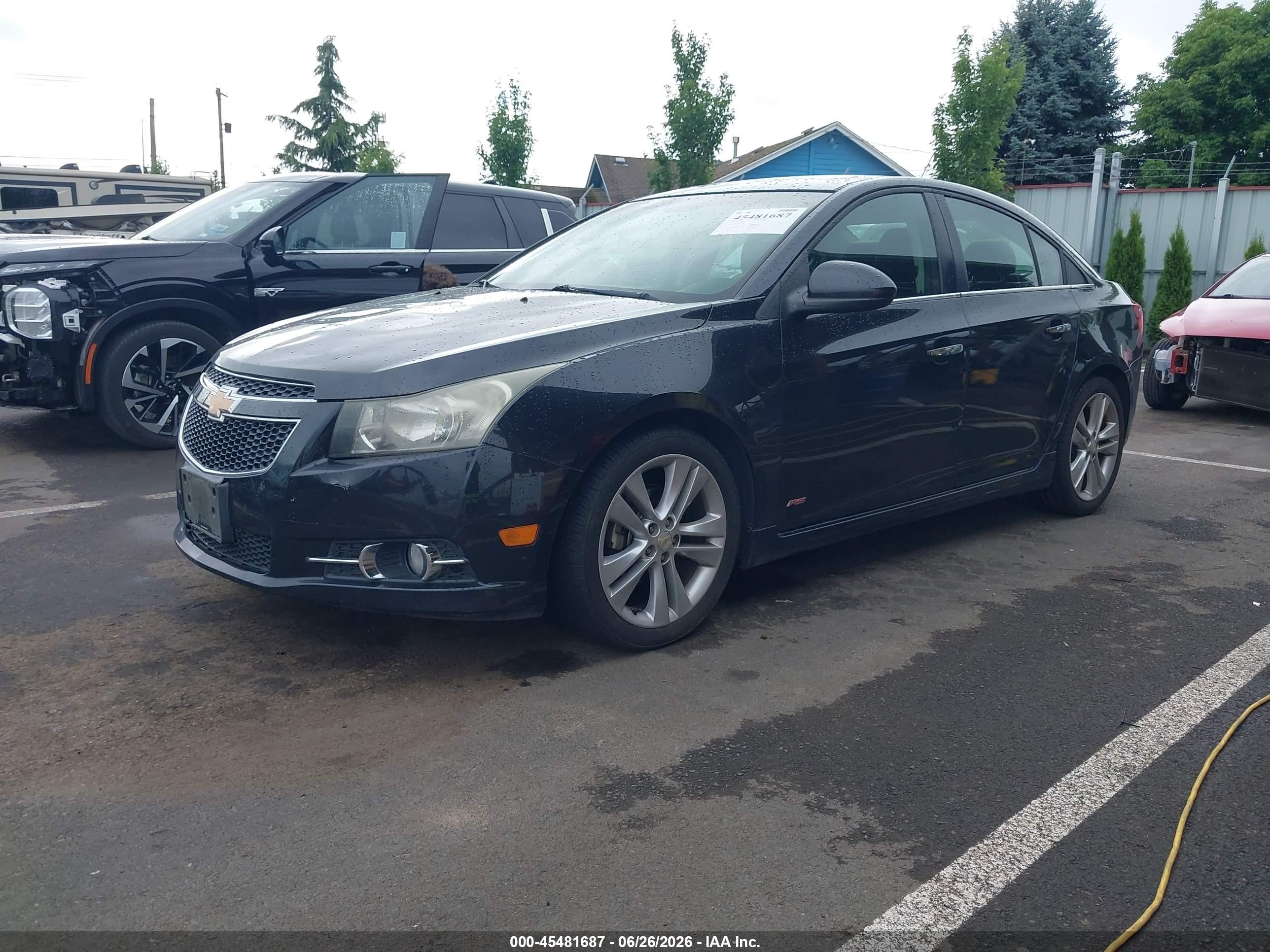 2011 Chevrolet Cruze Ltz Black vin: 1G1PH5S94B7271260
