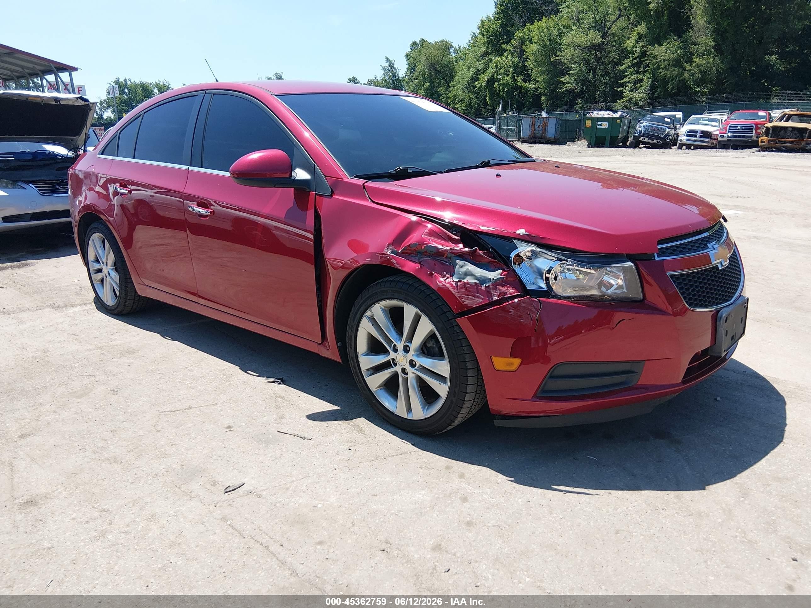2011 Chevrolet Cruze Ltz Красный vin: 1G1PH5S95B7182040