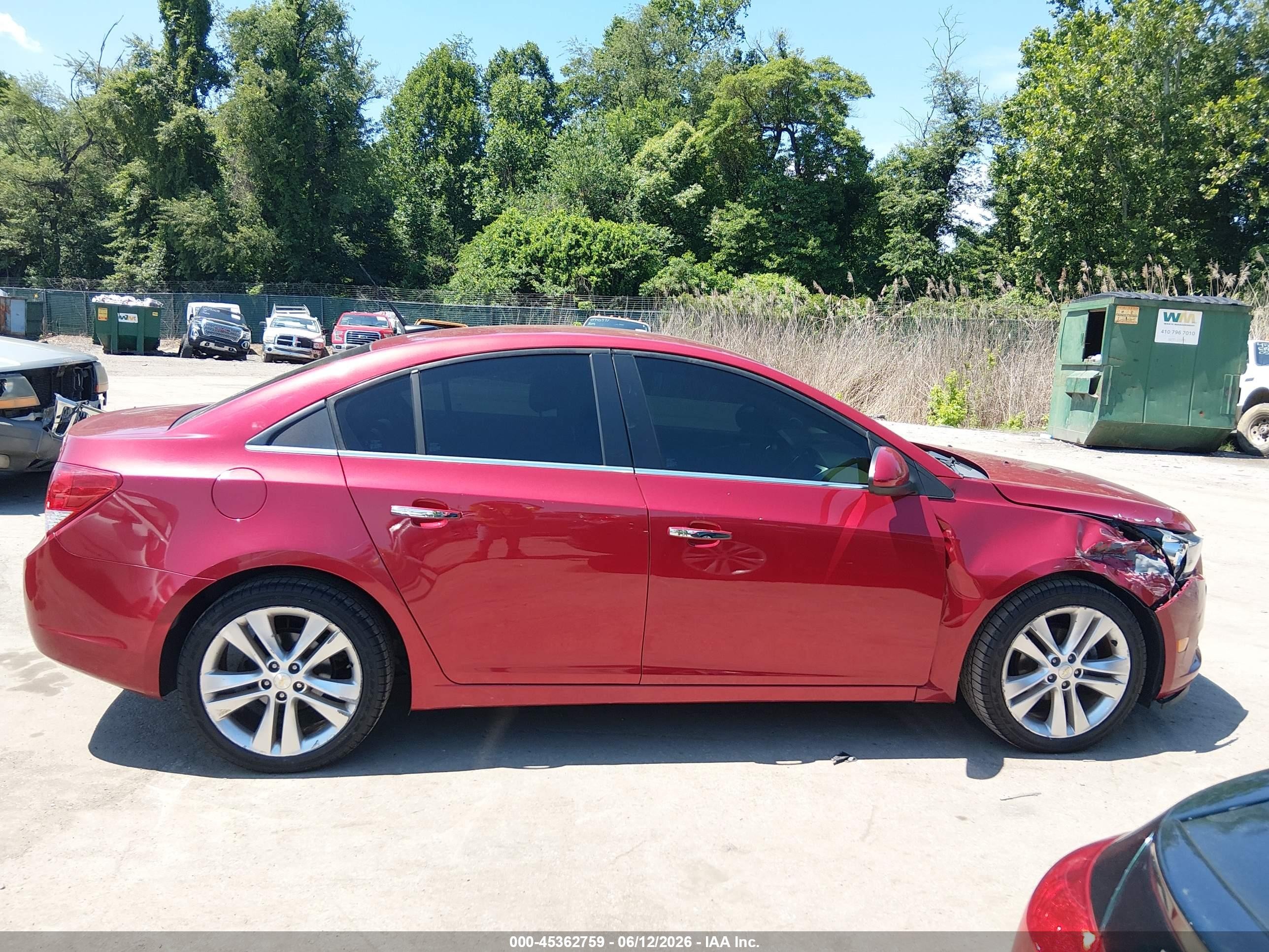 2011 Chevrolet Cruze Ltz Красный vin: 1G1PH5S95B7182040