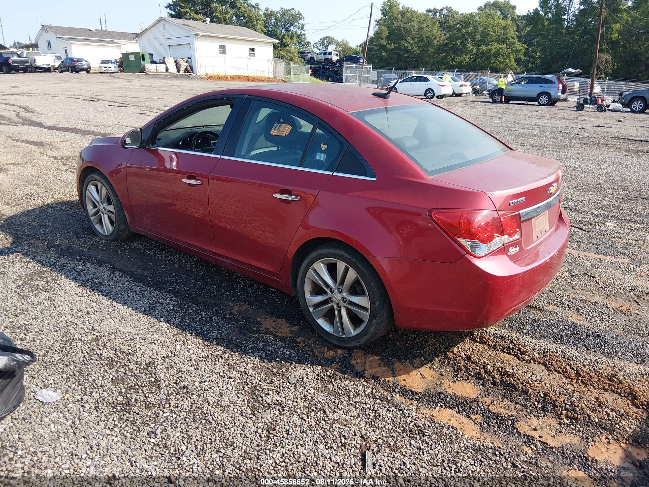 2011 Chevrolet Cruze Ltz Red vin: 1G1PH5S96B7286763
