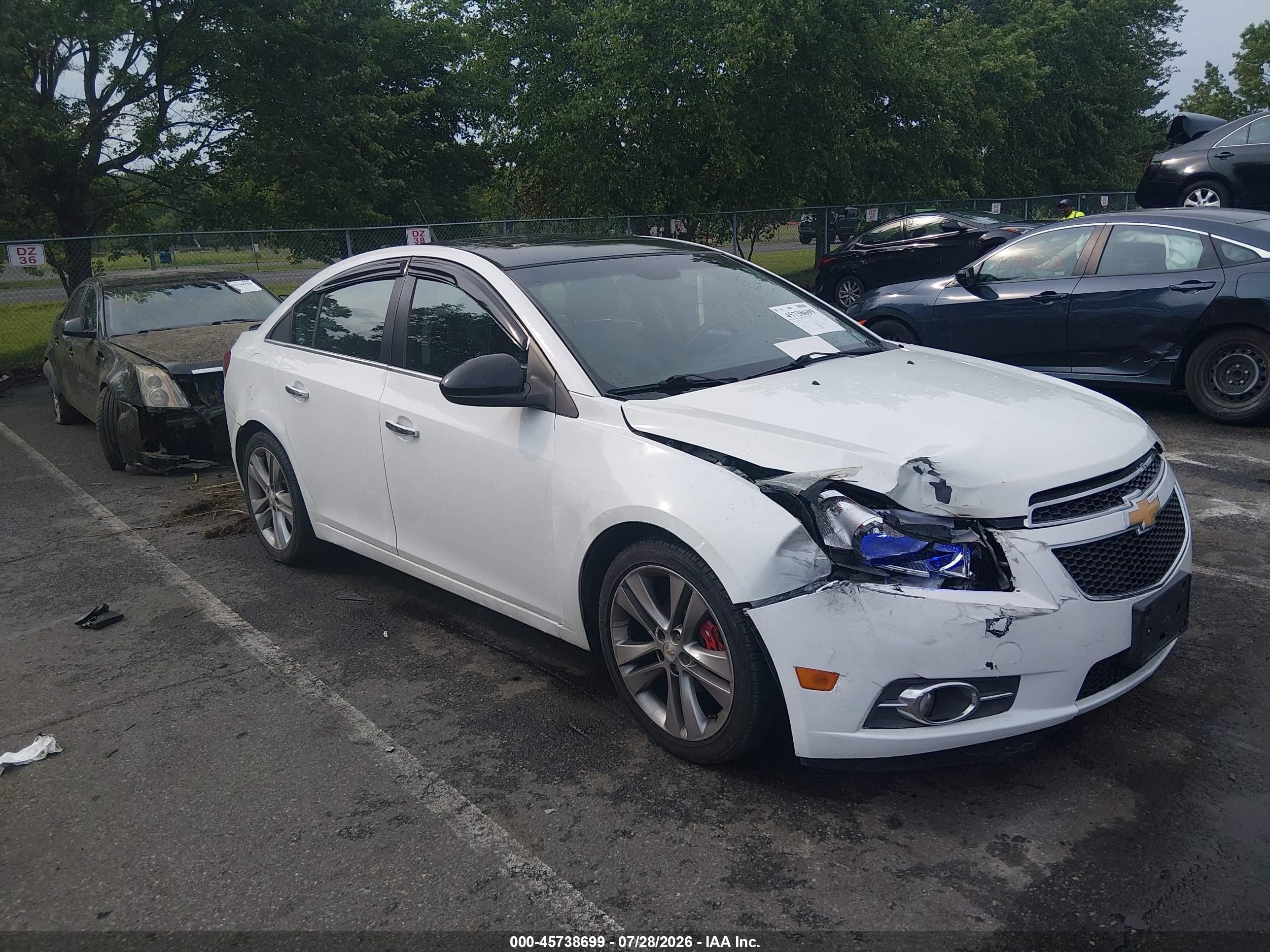 2011 Chevrolet Cruze Ltz White vin: 1G1PH5S97B7143806