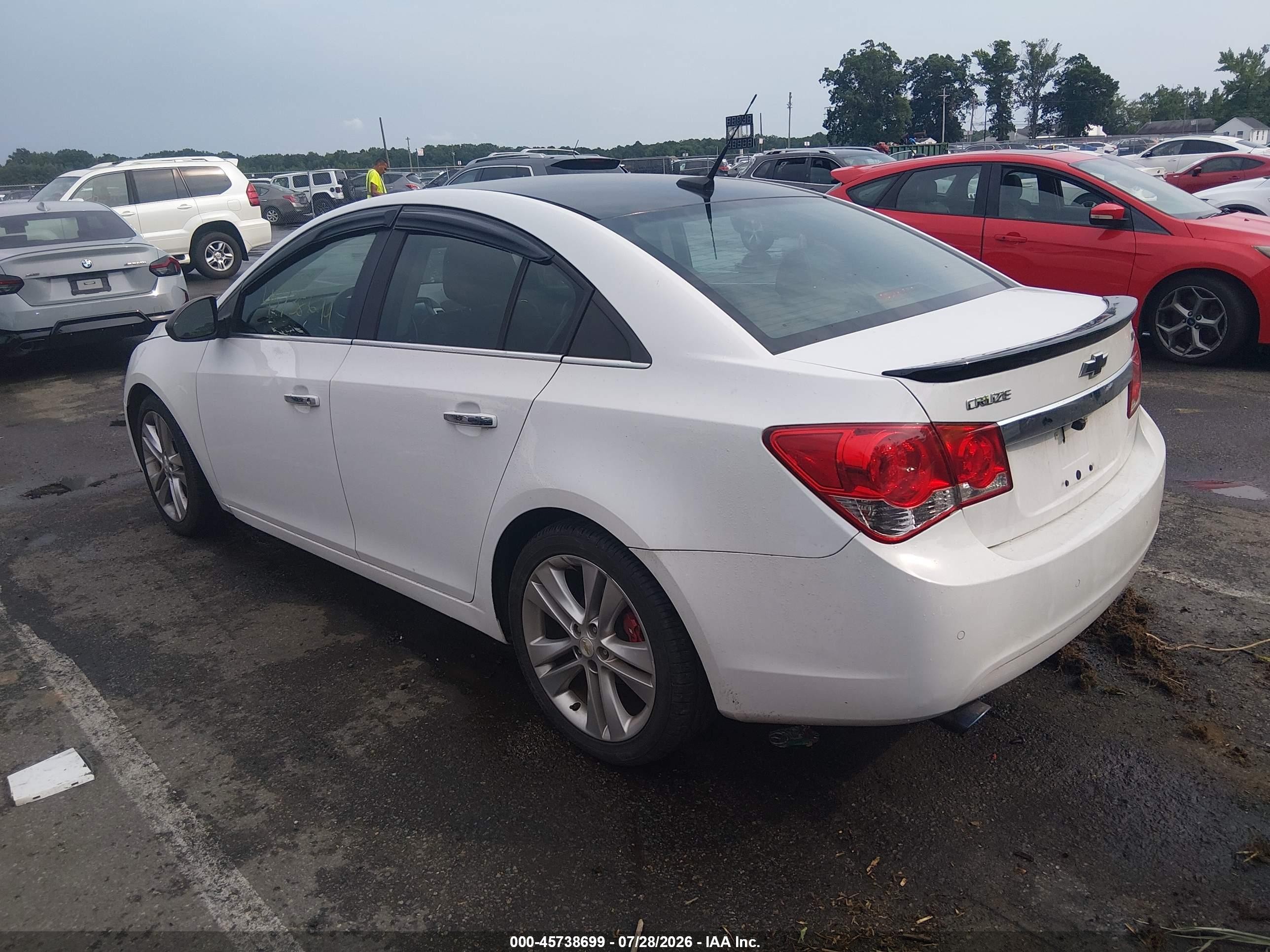 2011 Chevrolet Cruze Ltz White vin: 1G1PH5S97B7143806