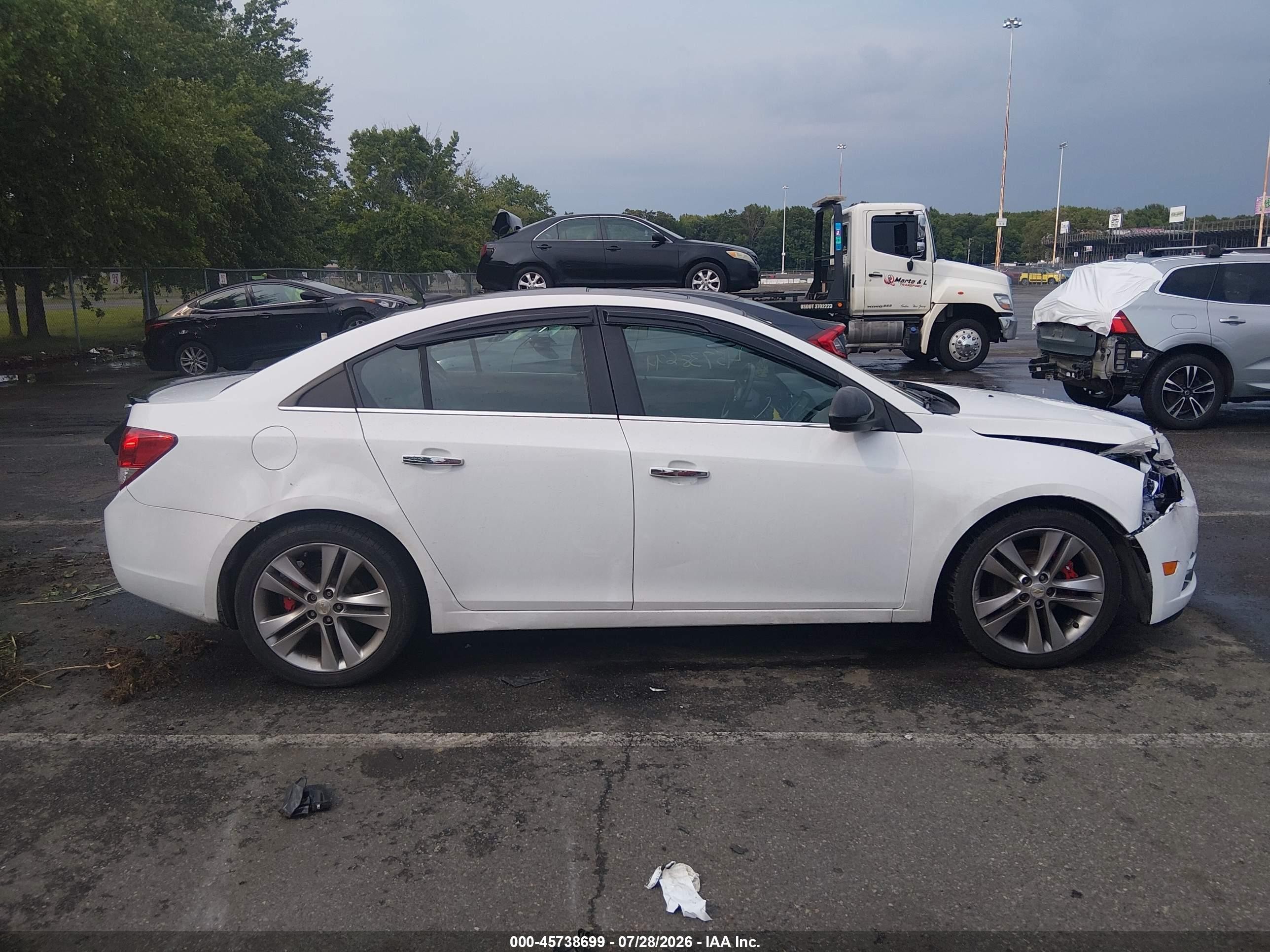2011 Chevrolet Cruze Ltz White vin: 1G1PH5S97B7143806