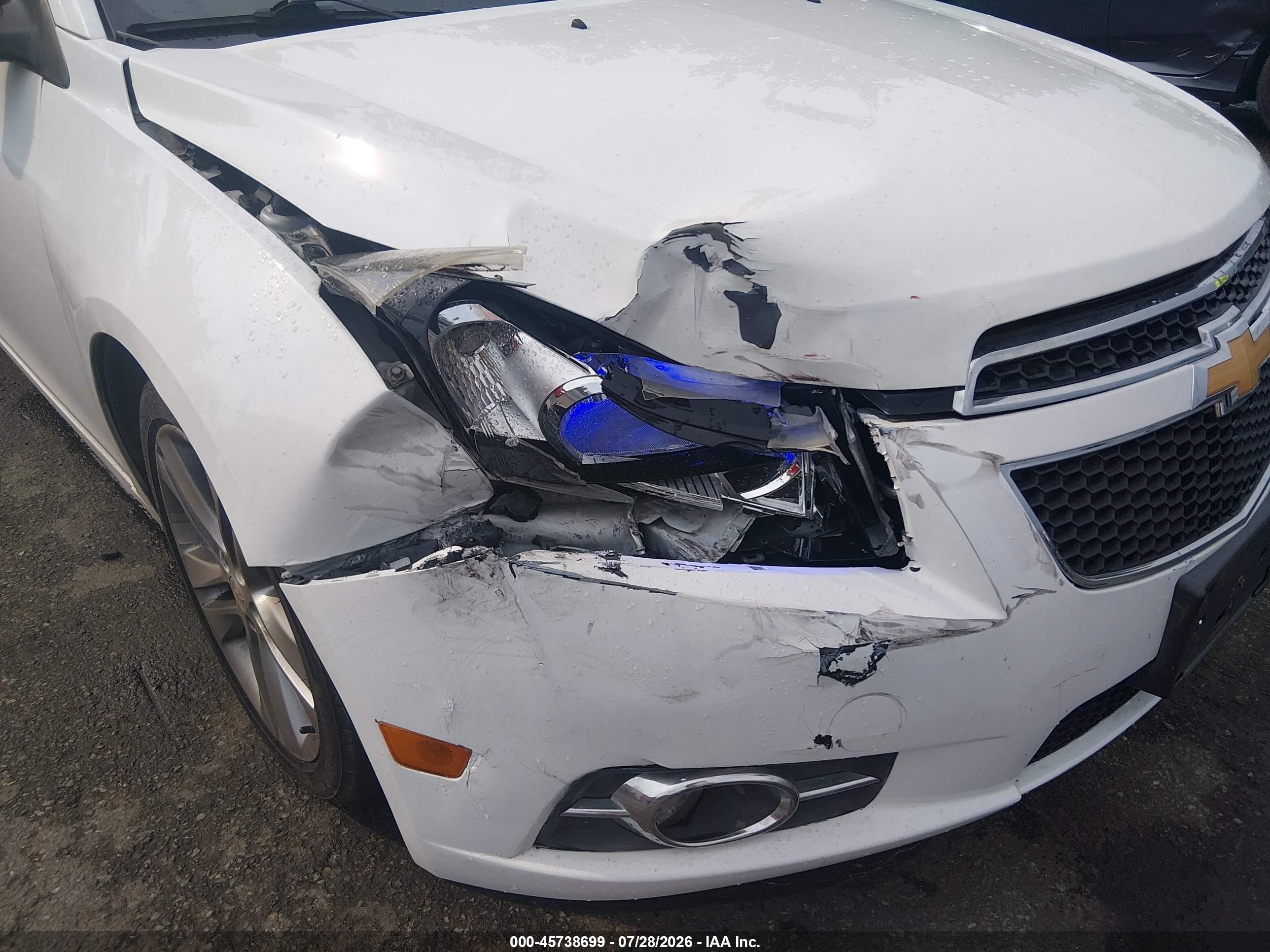2011 Chevrolet Cruze Ltz White vin: 1G1PH5S97B7143806