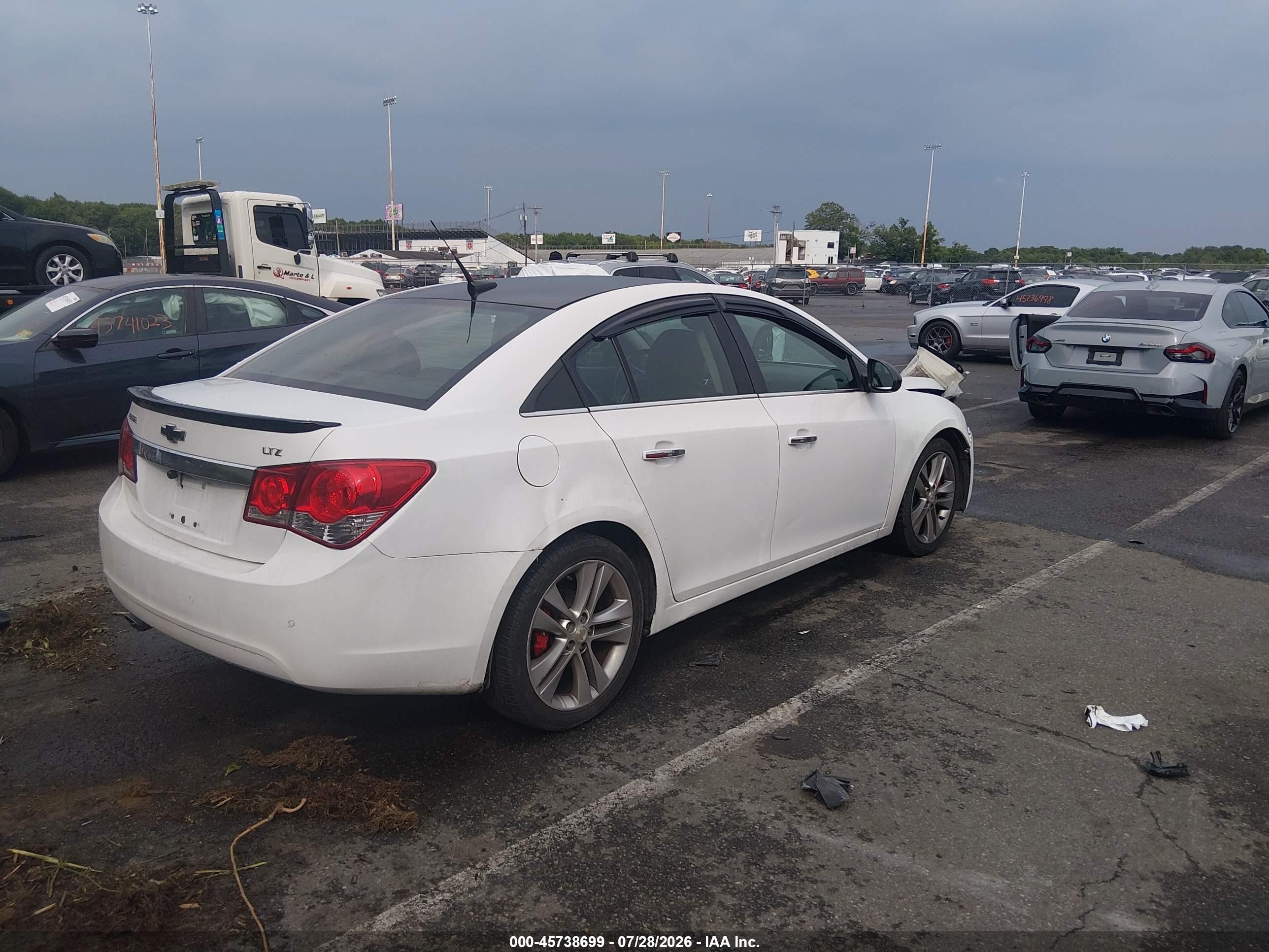 2011 Chevrolet Cruze Ltz White vin: 1G1PH5S97B7143806
