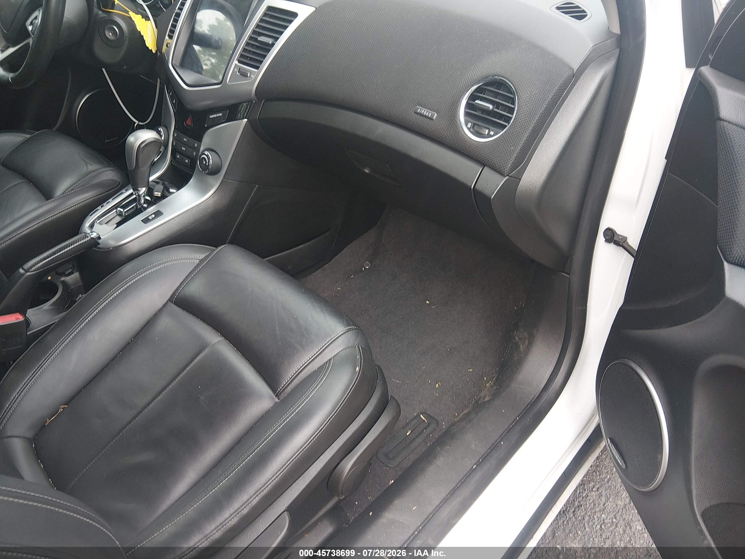 2011 Chevrolet Cruze Ltz White vin: 1G1PH5S97B7143806