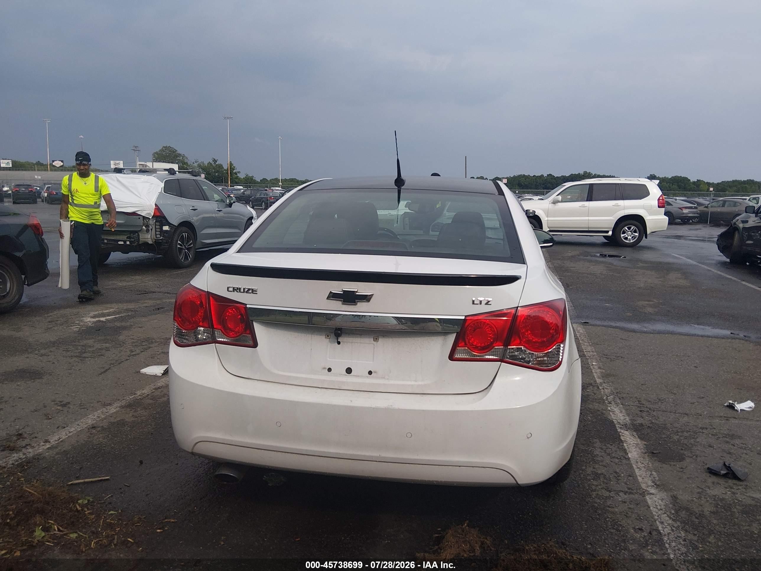 2011 Chevrolet Cruze Ltz White vin: 1G1PH5S97B7143806