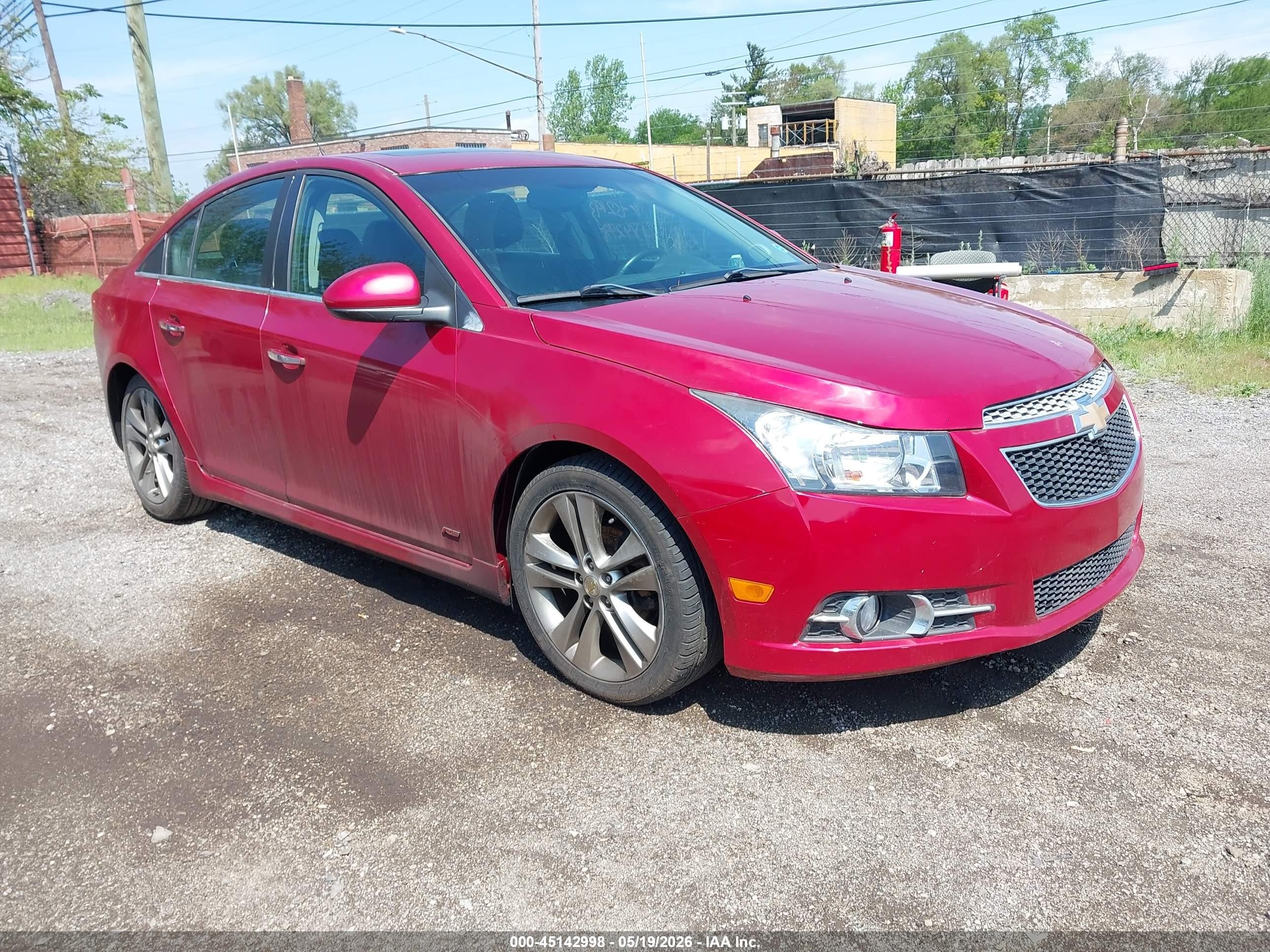 2011 Chevrolet Cruze Ltz Red vin: 1G1PH5S97B7162193