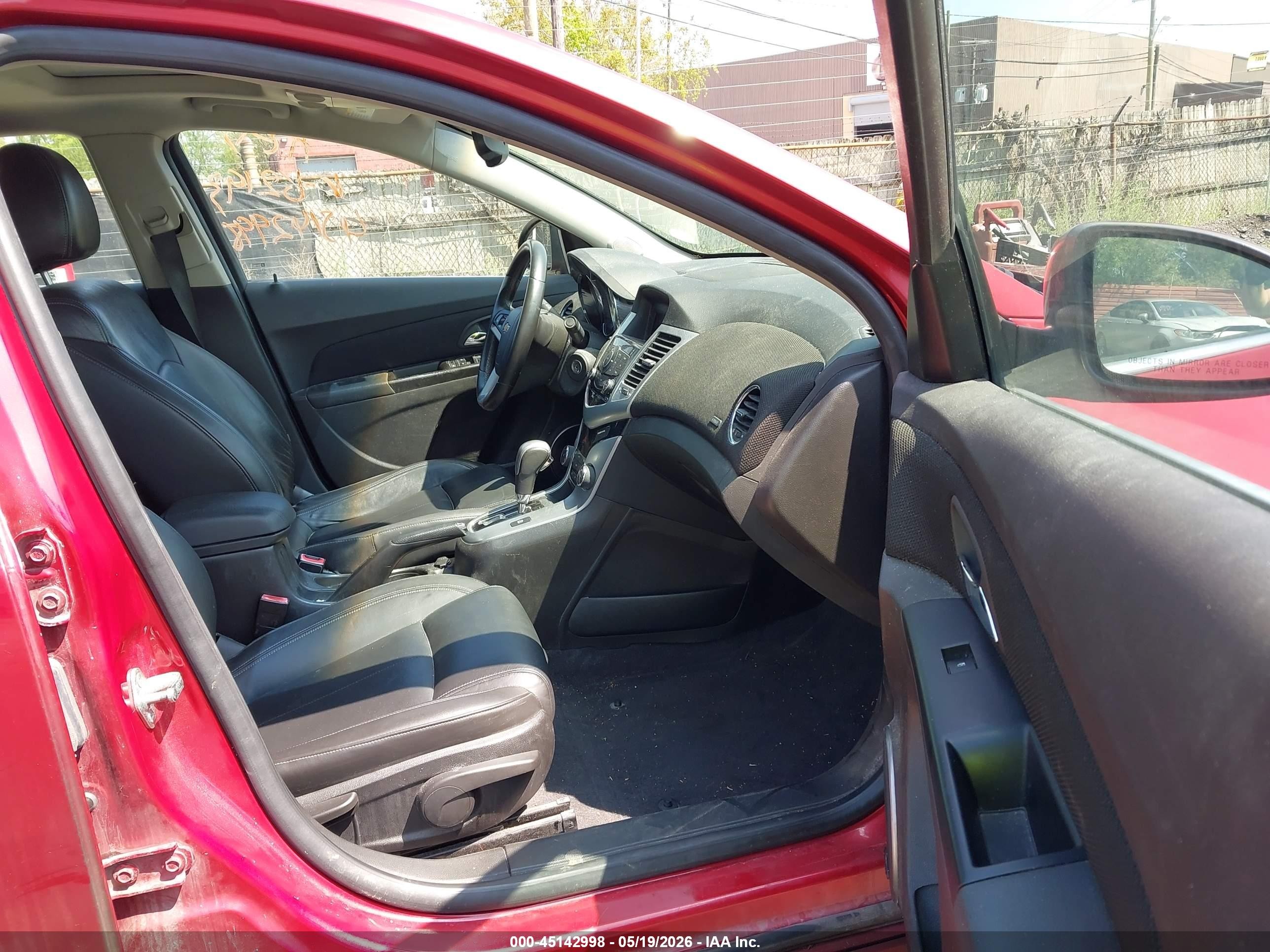 2011 Chevrolet Cruze Ltz Red vin: 1G1PH5S97B7162193