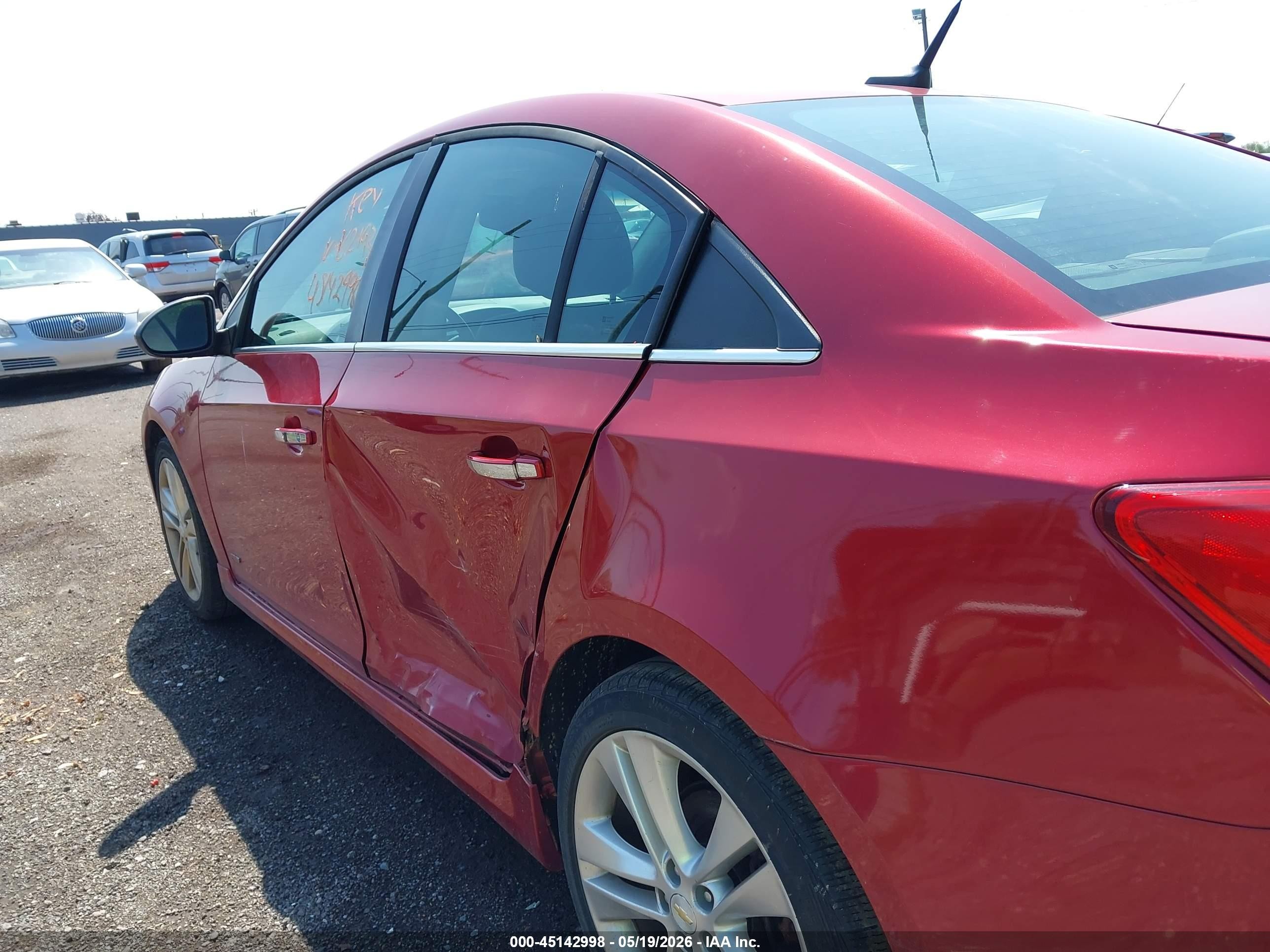 2011 Chevrolet Cruze Ltz Red vin: 1G1PH5S97B7162193