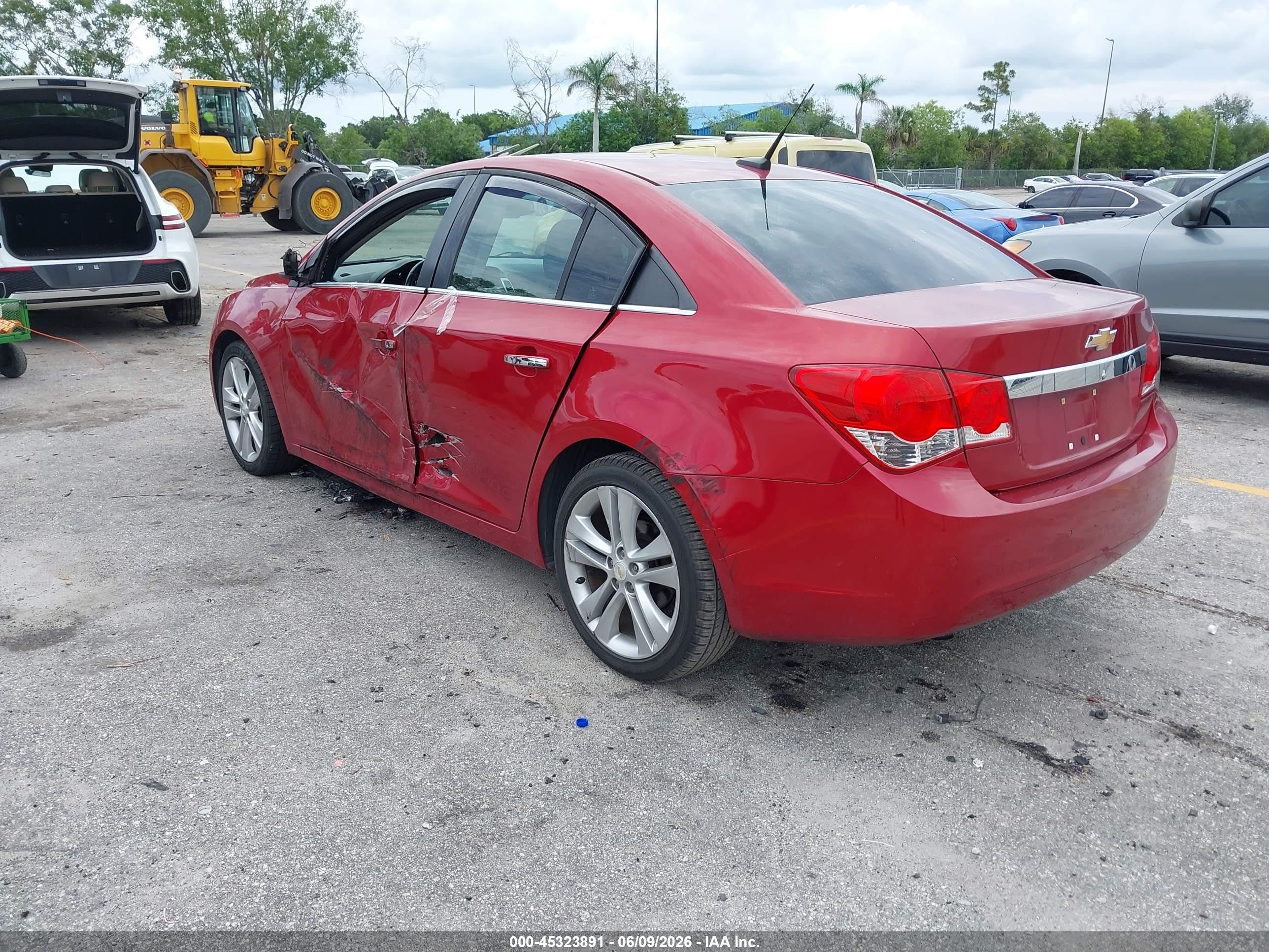 2011 Chevrolet Cruze Ltz Red vin: 1G1PH5S97B7188308