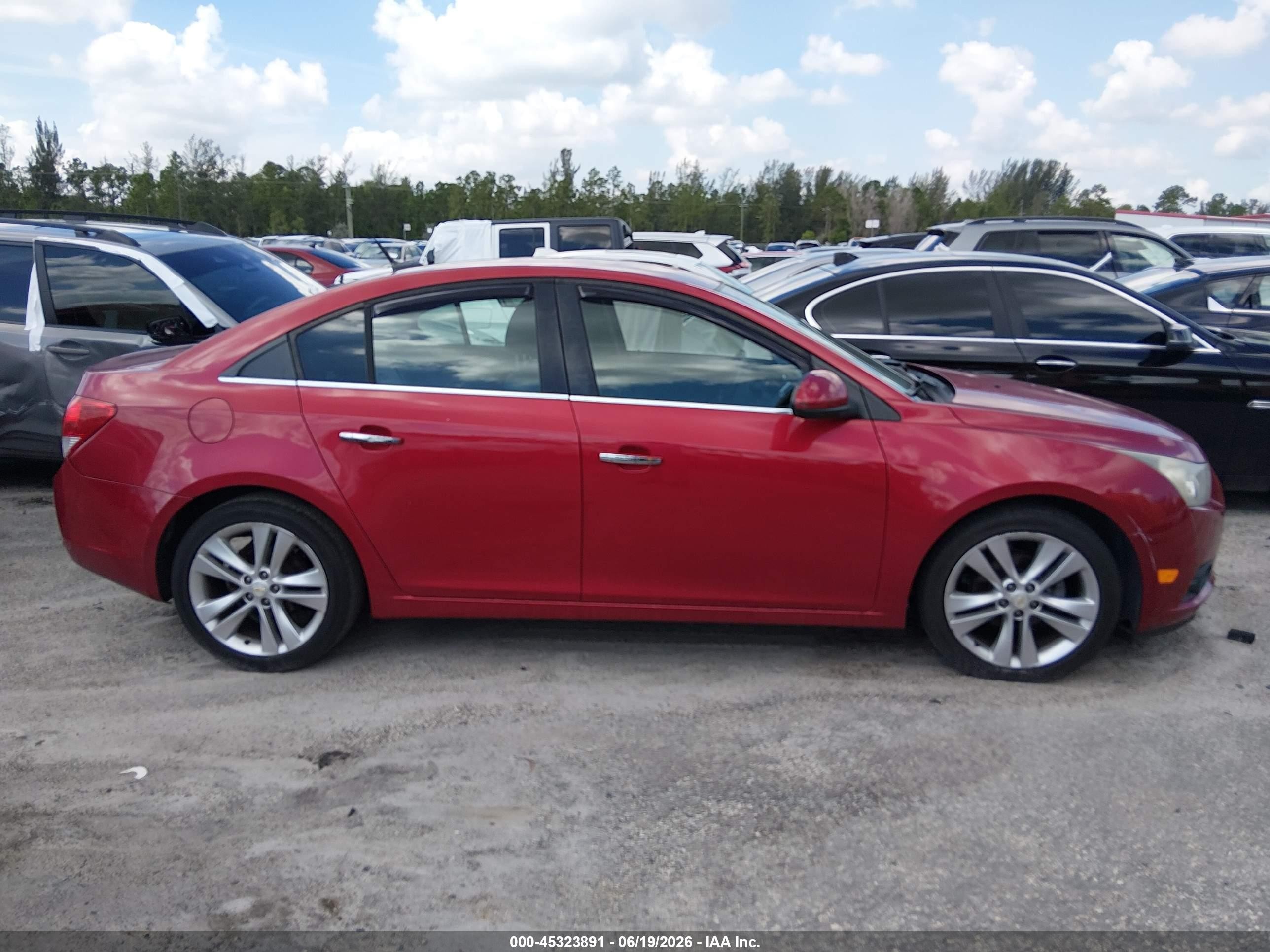 2011 Chevrolet Cruze Ltz Red vin: 1G1PH5S97B7188308