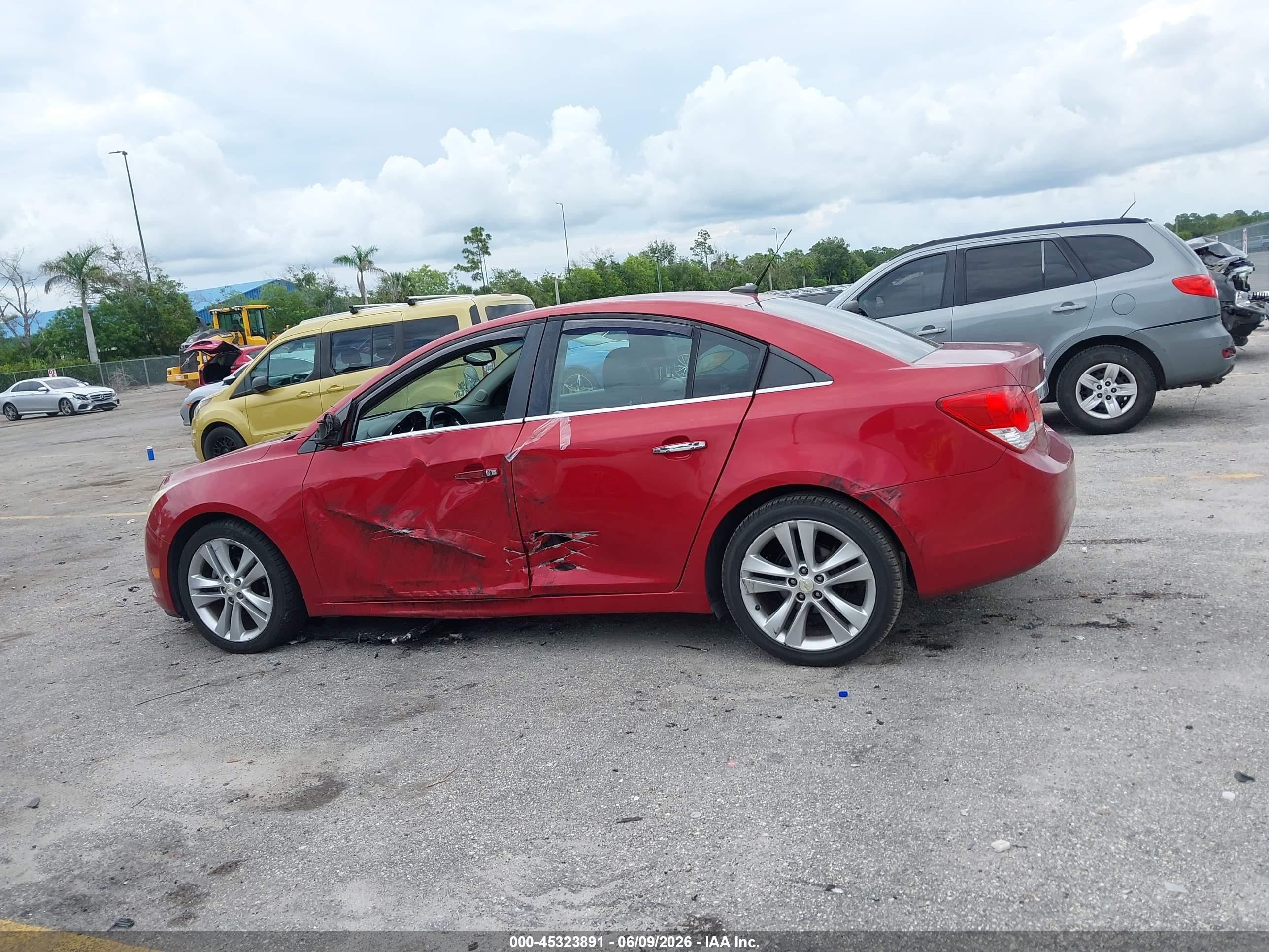 2011 Chevrolet Cruze Ltz Red vin: 1G1PH5S97B7188308