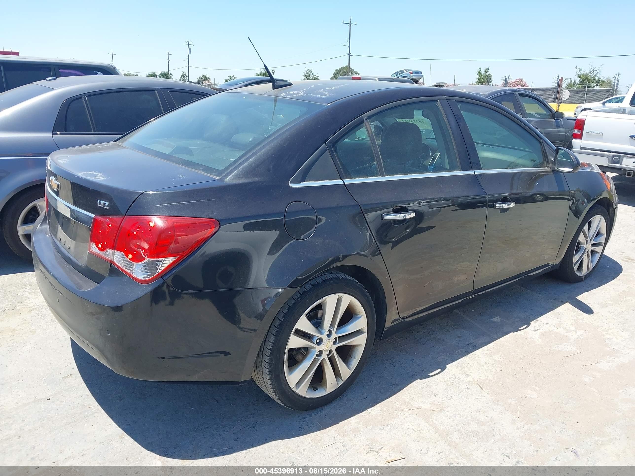 2011 Chevrolet Cruze Ltz Black vin: 1G1PH5S98B7182713