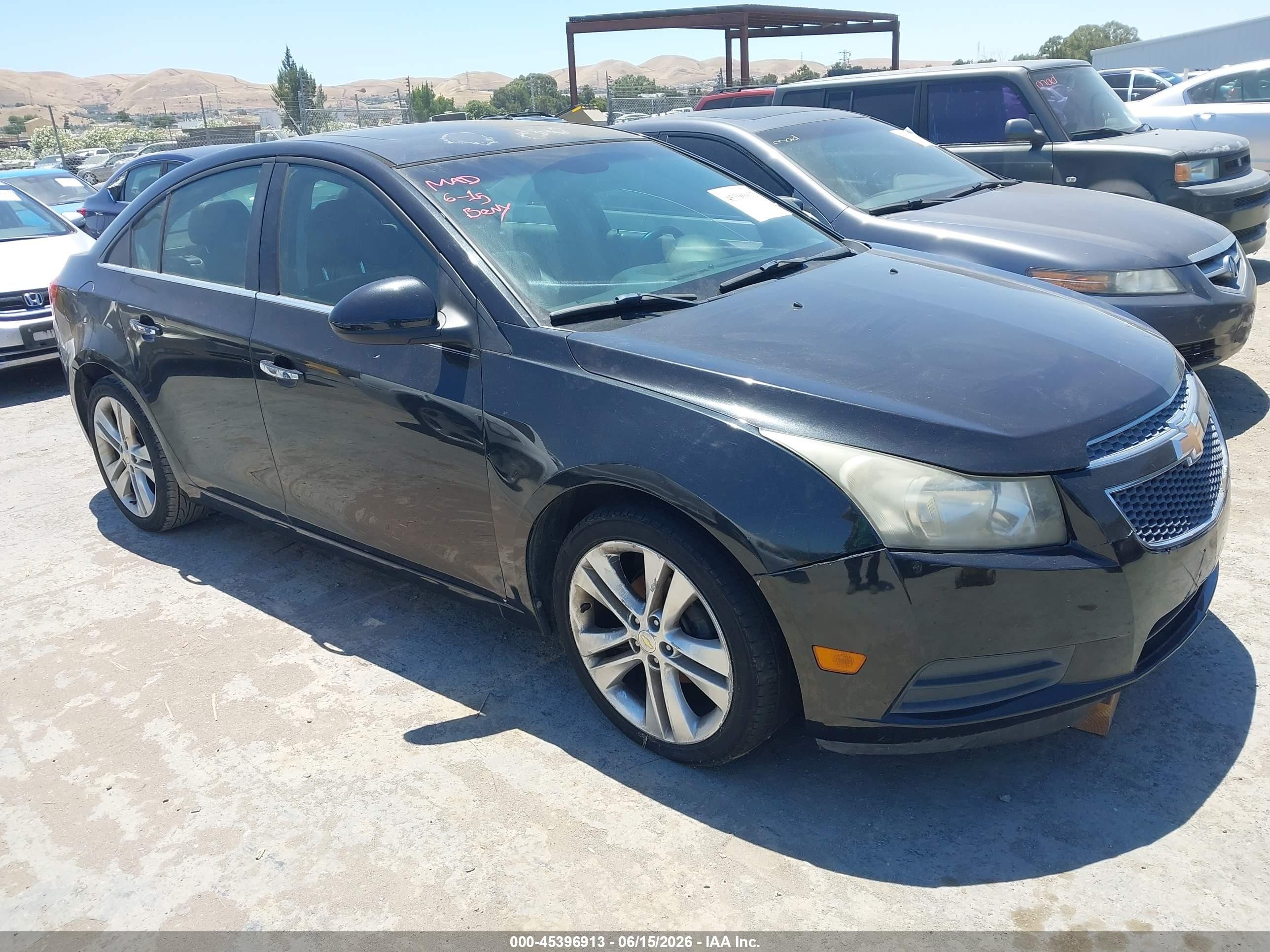 2011 Chevrolet Cruze Ltz Black vin: 1G1PH5S98B7182713