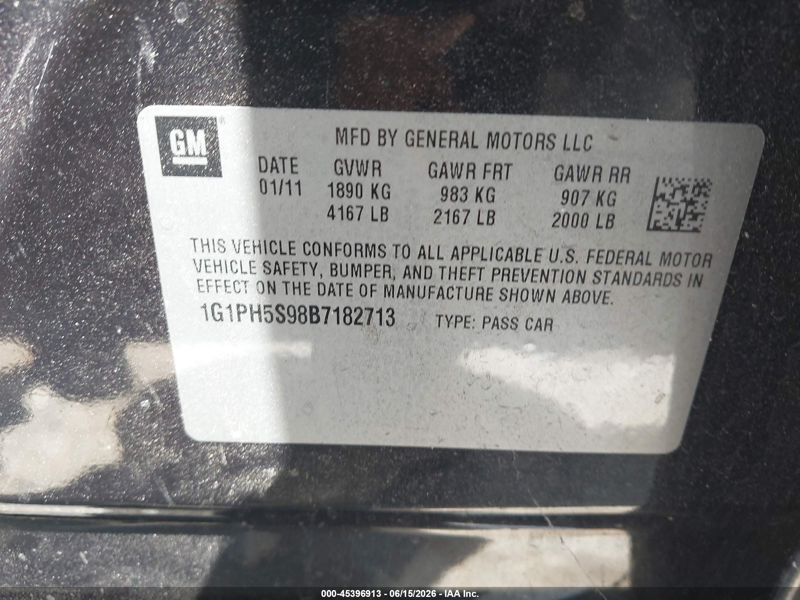 2011 Chevrolet Cruze Ltz Black vin: 1G1PH5S98B7182713