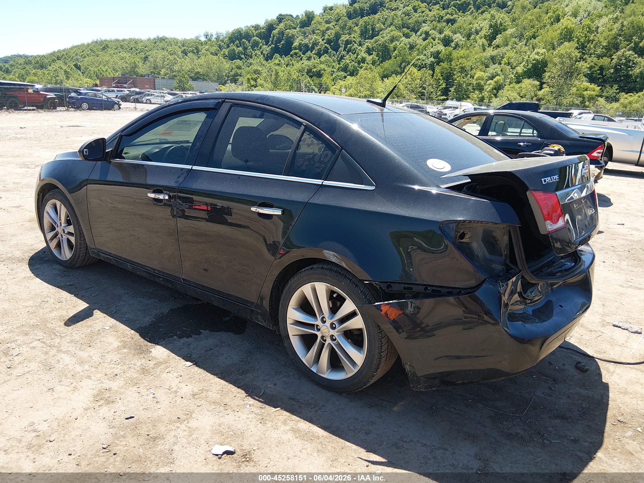 2011 Chevrolet Cruze Ltz Black vin: 1G1PH5S98B7202927