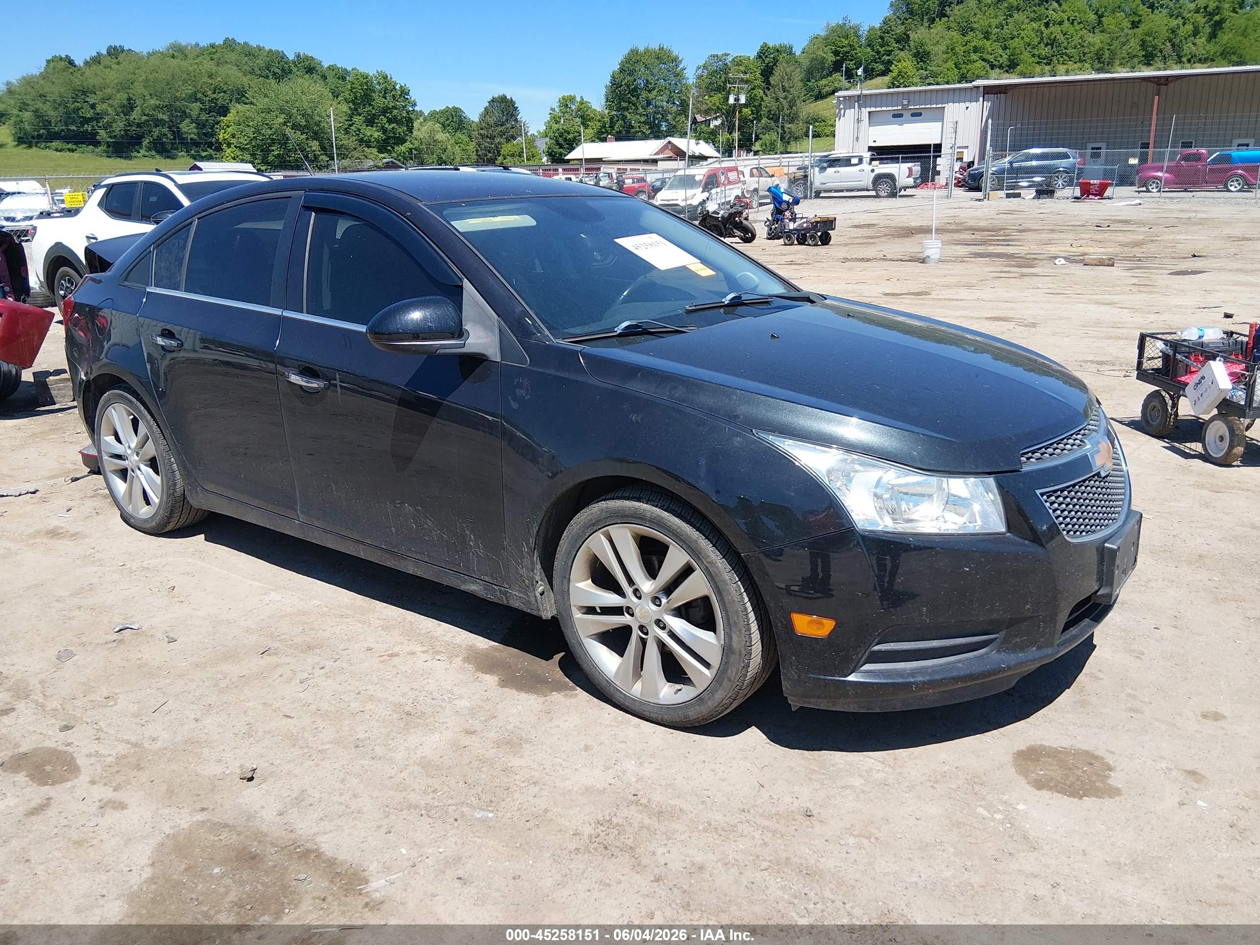 2011 Chevrolet Cruze Ltz Black vin: 1G1PH5S98B7202927