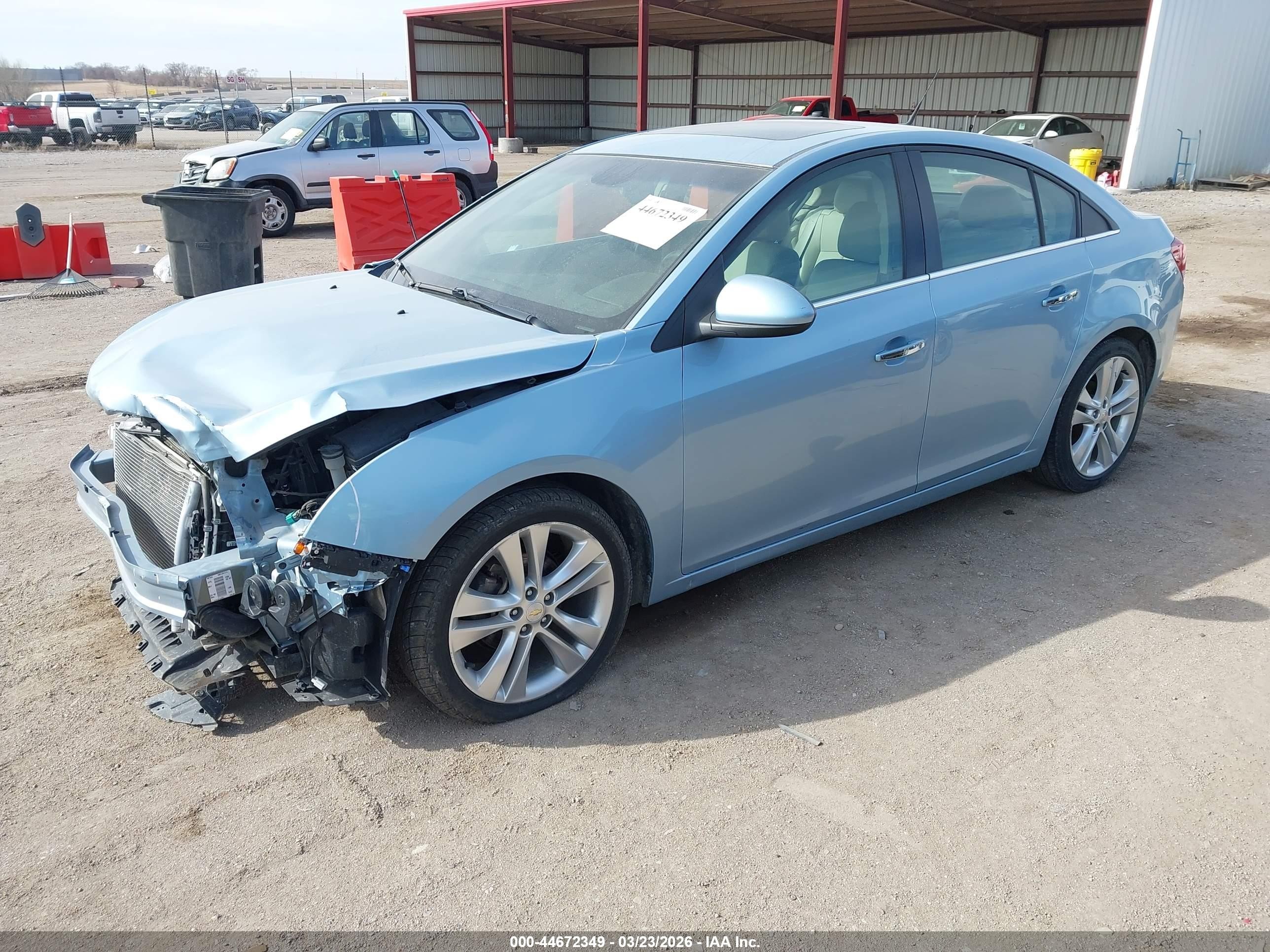 2011 Chevrolet Cruze Ltz Light Blue vin: 1G1PH5S99B7244376