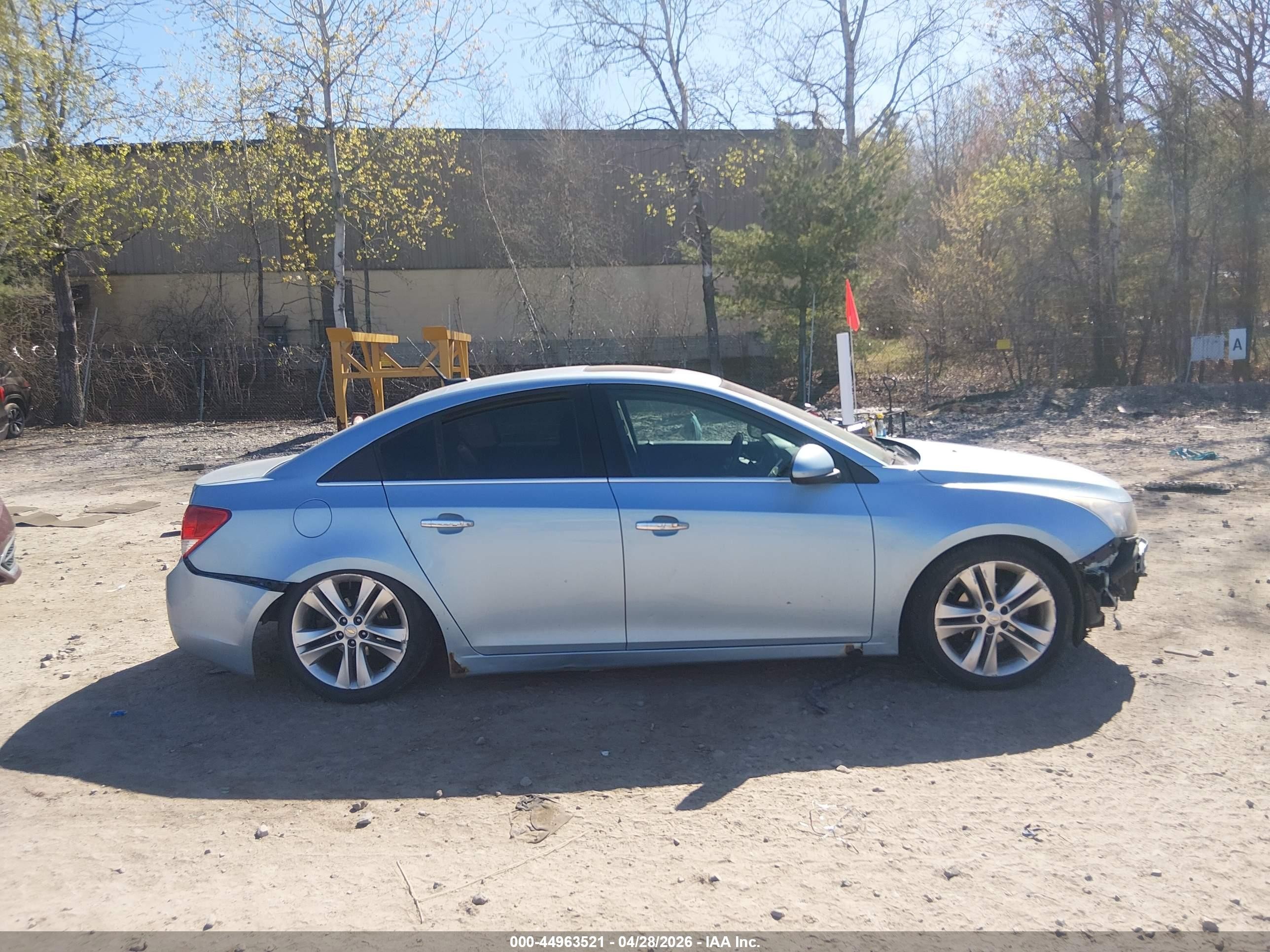2011 Chevrolet Cruze Ltz Light Blue vin: 1G1PH5S9XB7147087