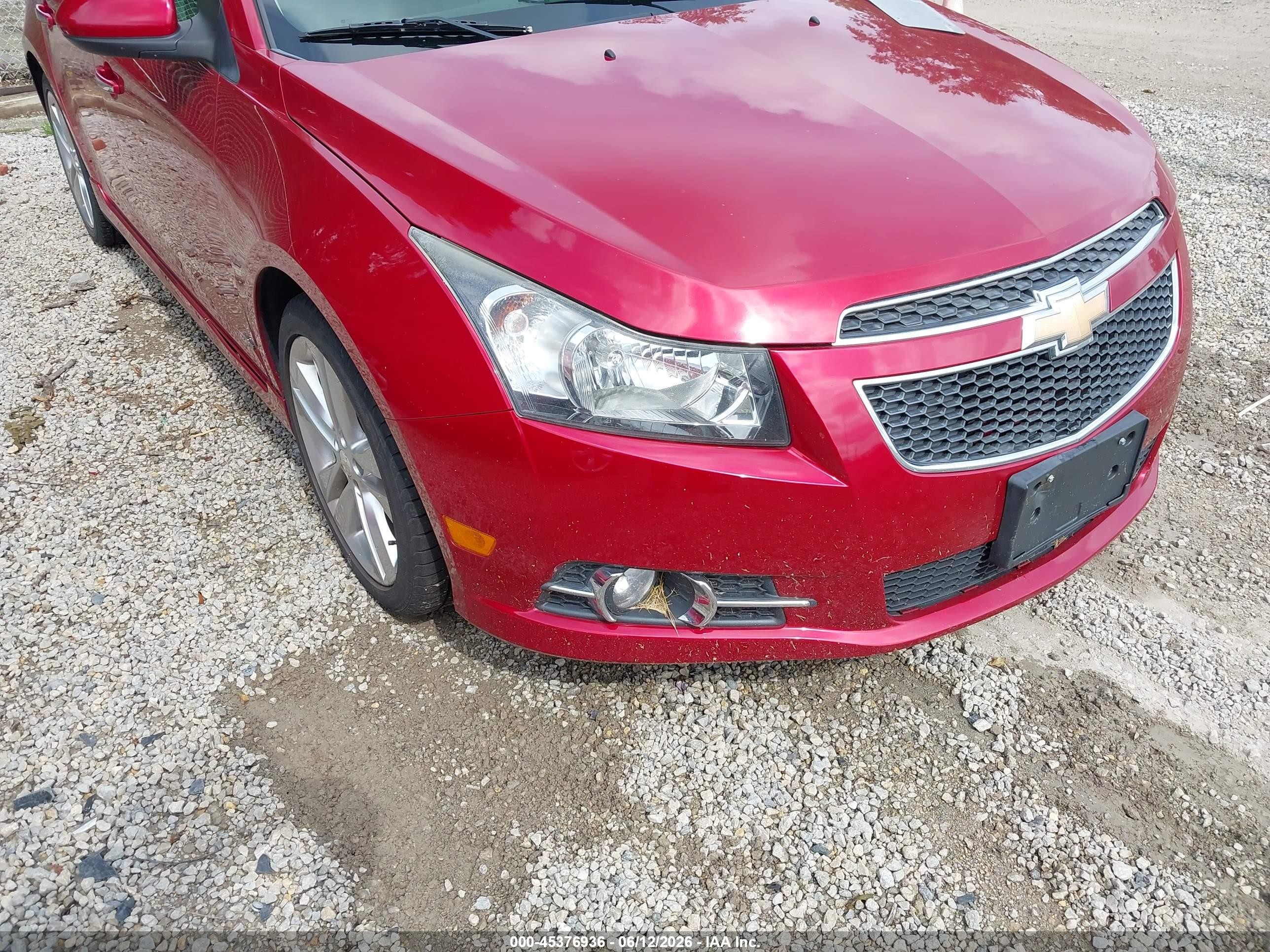 2011 Chevrolet Cruze Ltz Red vin: 1G1PH5S9XB7249358
