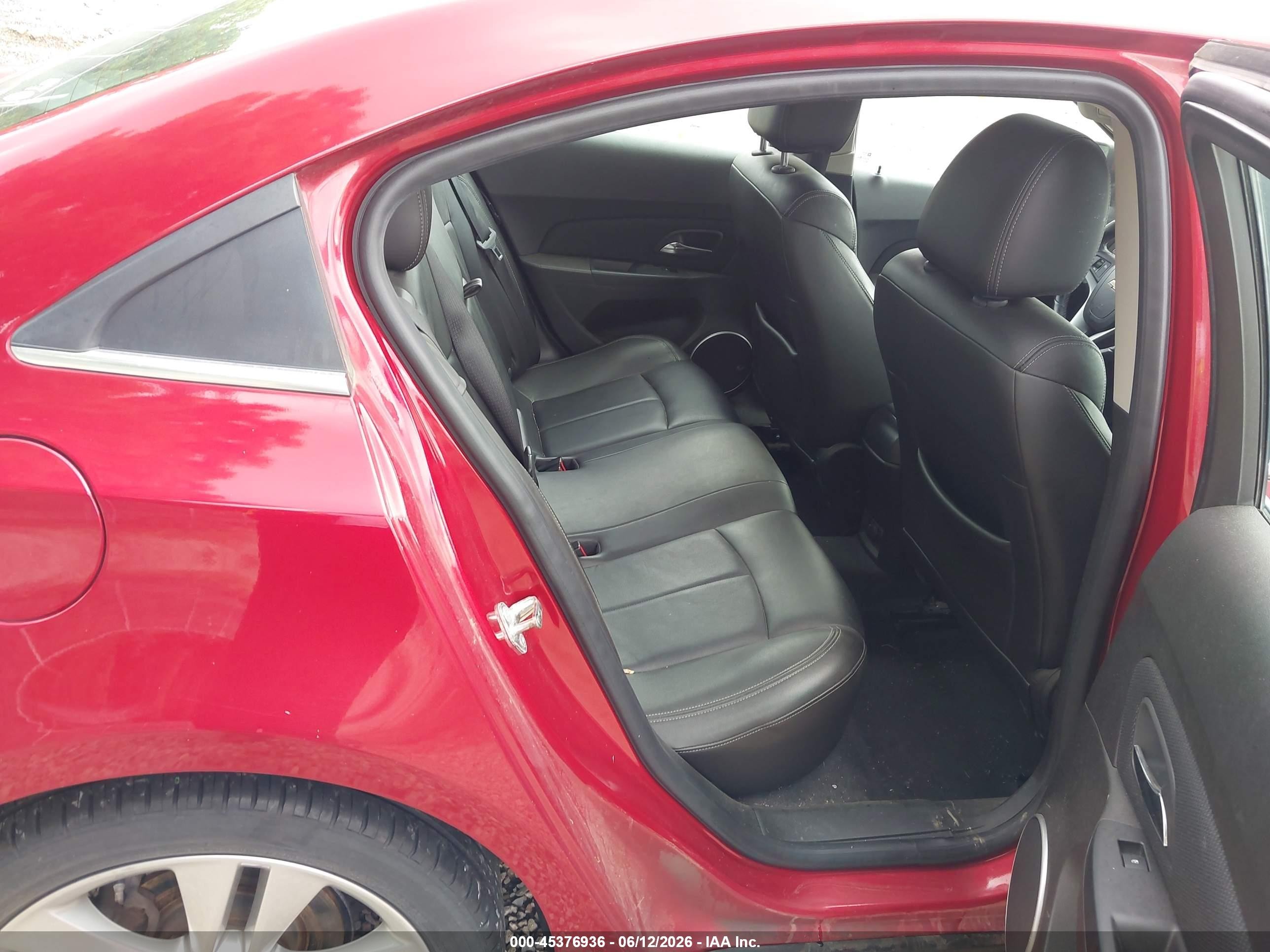 2011 Chevrolet Cruze Ltz Red vin: 1G1PH5S9XB7249358