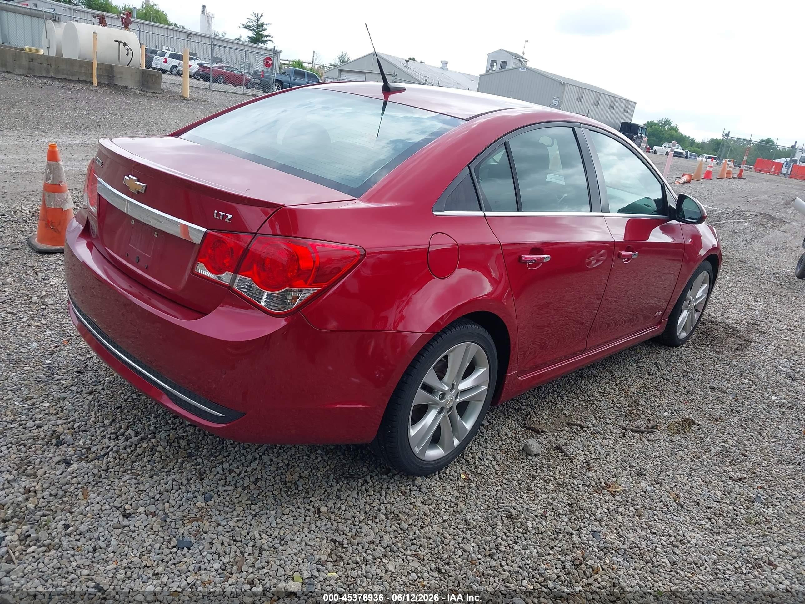 2011 Chevrolet Cruze Ltz Red vin: 1G1PH5S9XB7249358