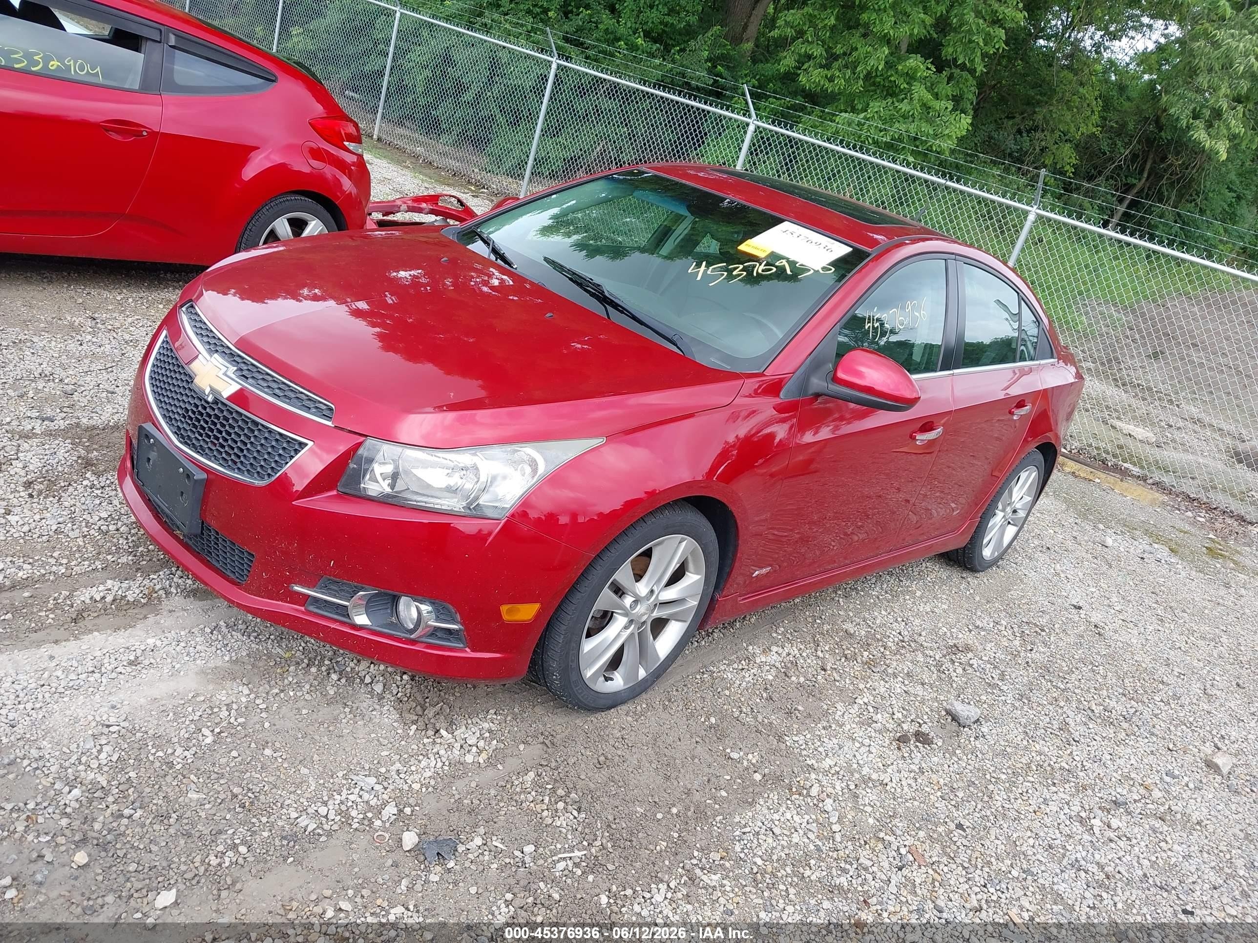 2011 Chevrolet Cruze Ltz Red vin: 1G1PH5S9XB7249358